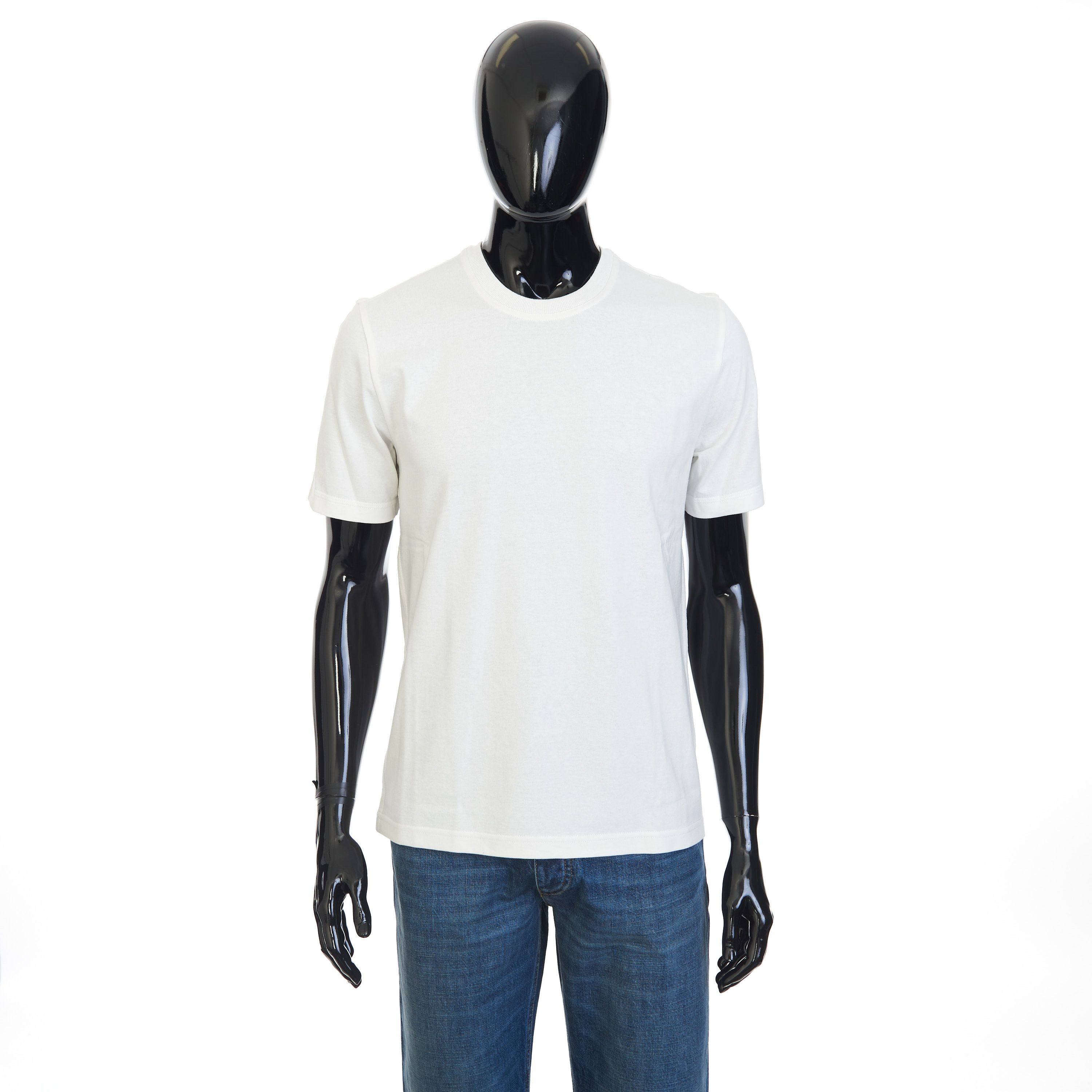 image of Bottega Veneta "sunrise" Light Crewneck T-Shirt In Chalk White Cotton, Men's (Size Small)