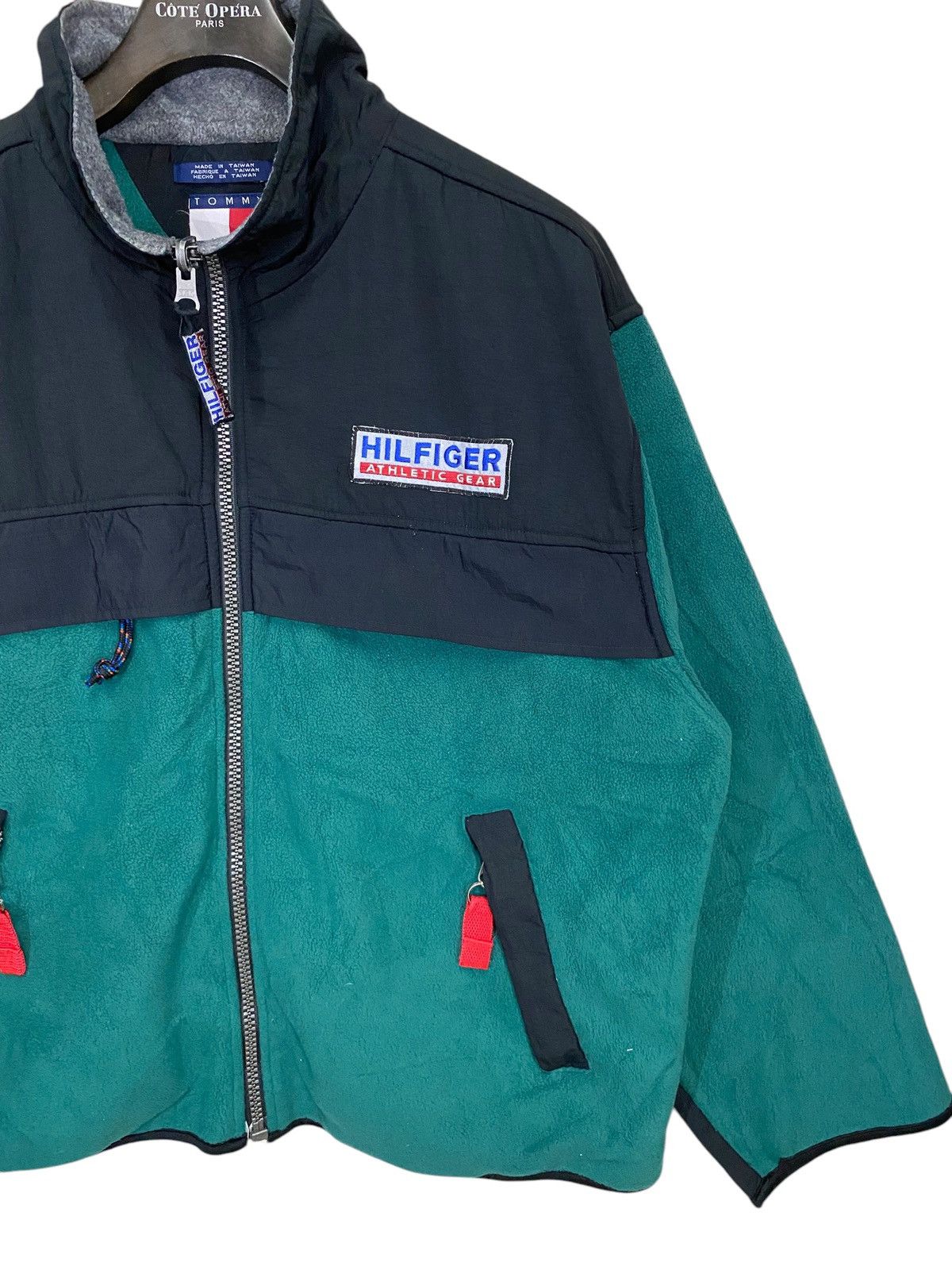 Tommy Hilfiger × Vintage Vintage 90s tommy hilfiger athletic gear fleece jacket Size US L / EU 52-54 / 3 - 3 Thumbnail
