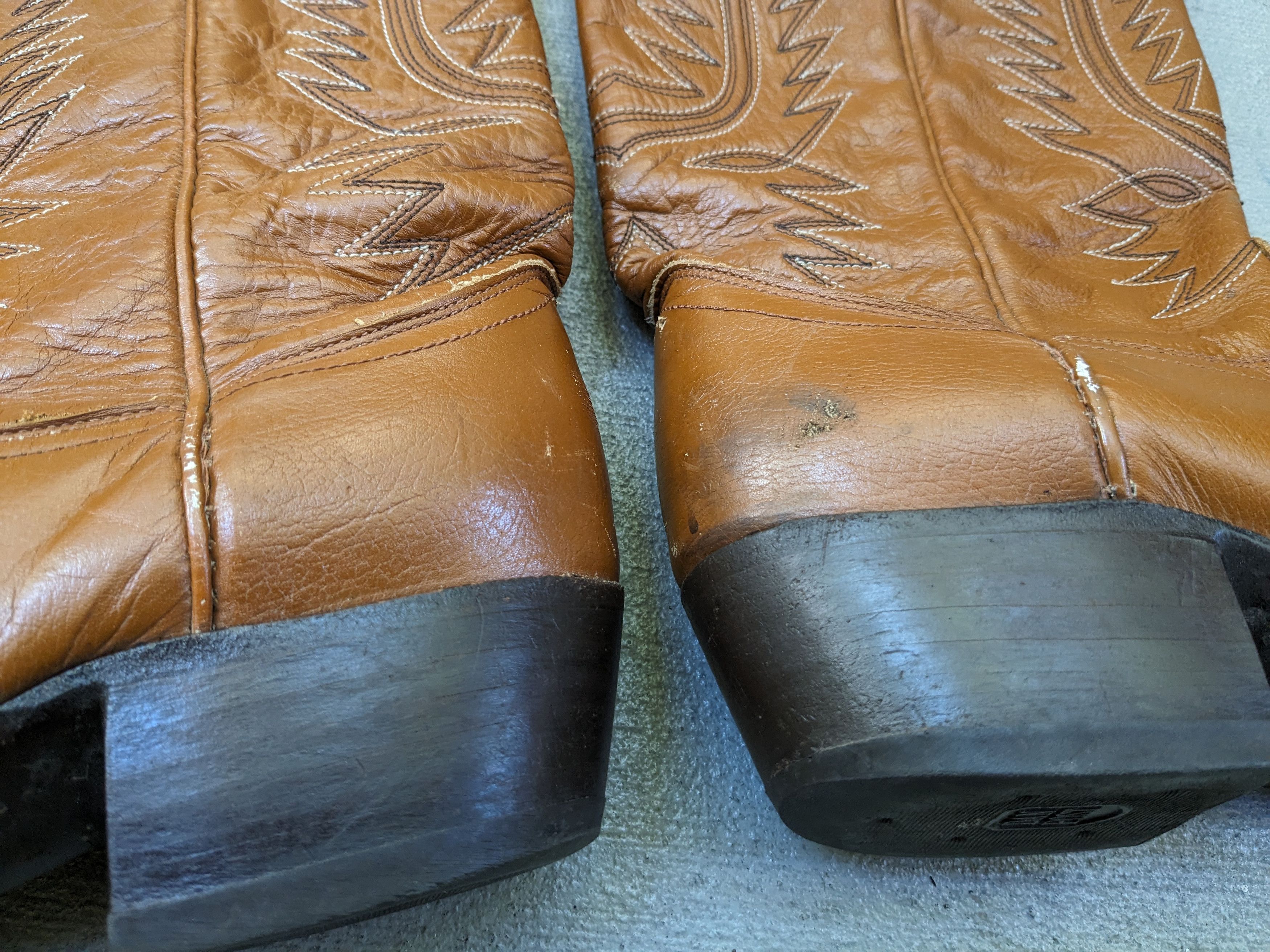 Genuine Leather Dan Post Cowboy Boots Brown Leather 8 Western Botas Size US 8 / EU 41 - 3 Thumbnail