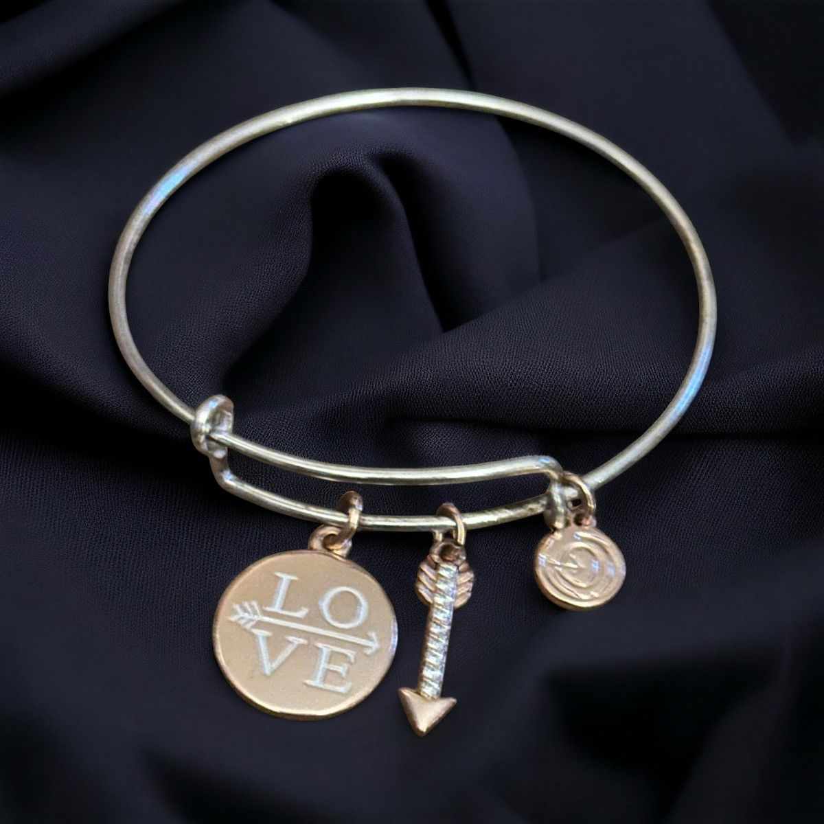 Other Love this Life two tone adjustable bangle Love bracelet Size ONE SIZE - 1 Thumbnail
