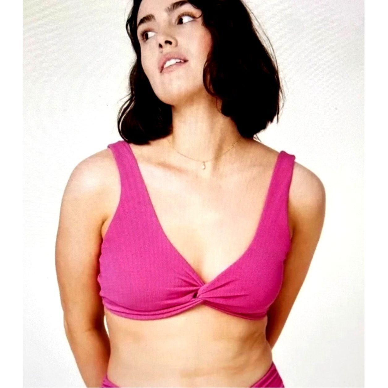 Other Knot Twist Andie Swim The Portofino Bikini Top Neon Pink XS Size XS / US 0-2 / IT 36-38 - 4 Thumbnail