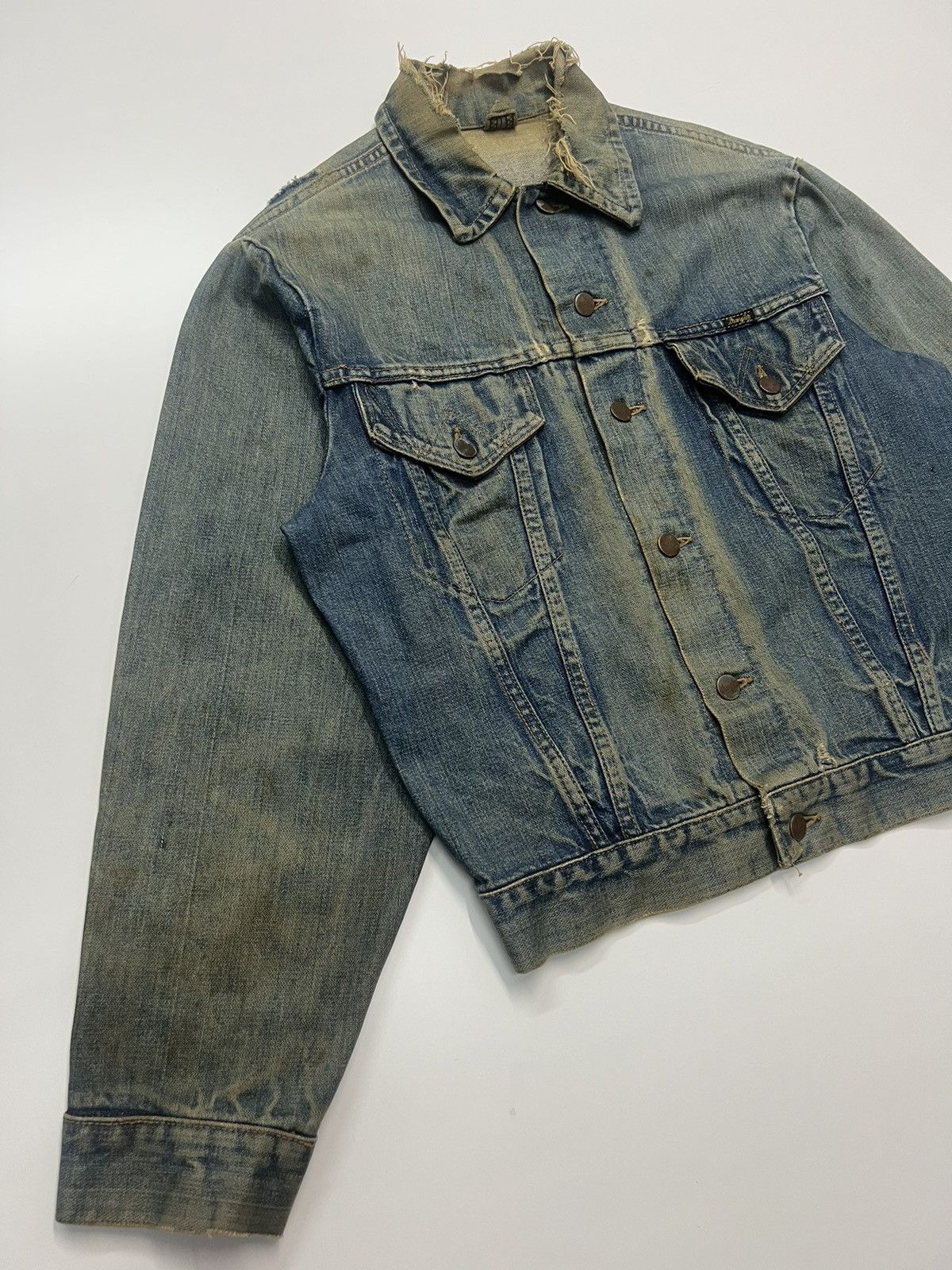 Other 🔥VINTAGE WRANGLER DENIM TRUCKER JACKET Size US S / EU 44-46 / 1 - 2 Thumbnail