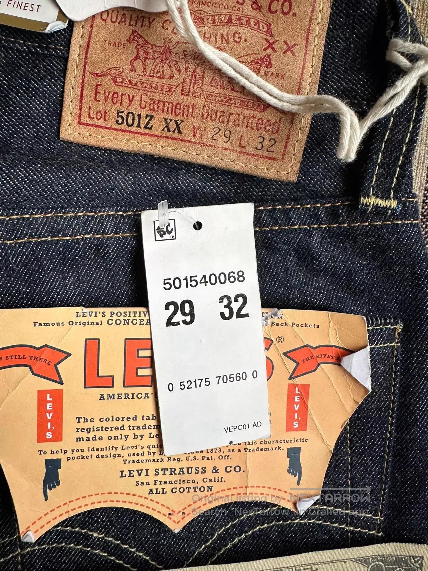 Levi's Blue Denim Straight-Leg Jeans. Size US 30 / EU 46 - 6 Thumbnail