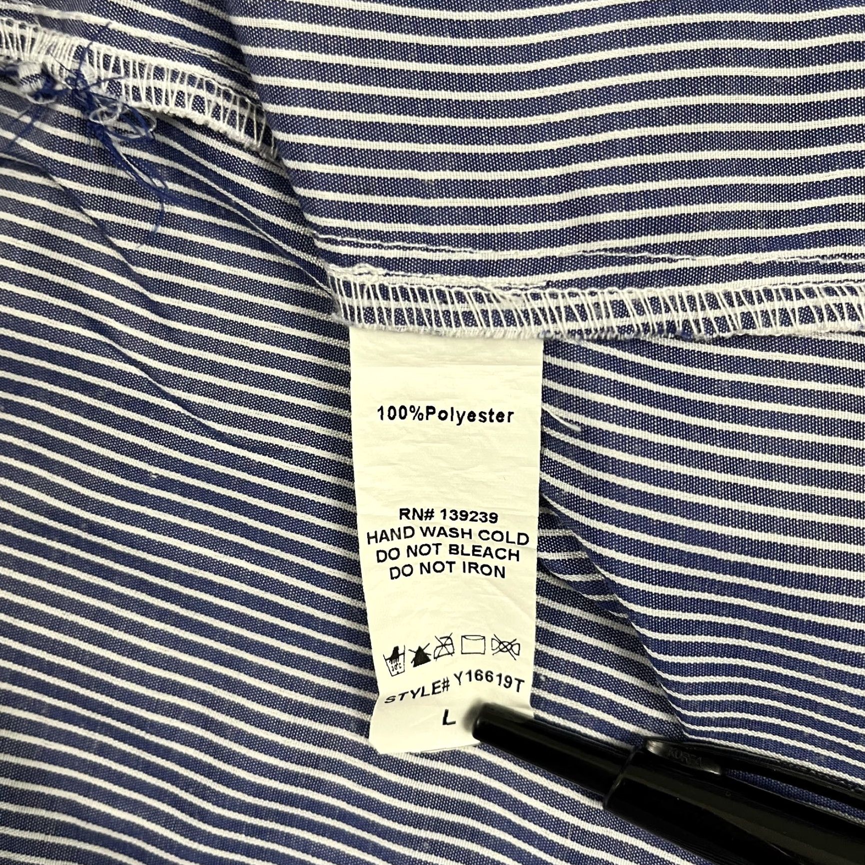 Vintage VINTAGE Pomander Place Tuckernuck Button Up Shirt Womens Large Blue White Career Office Size L / US 10 / IT 46 - 3 Thumbnail