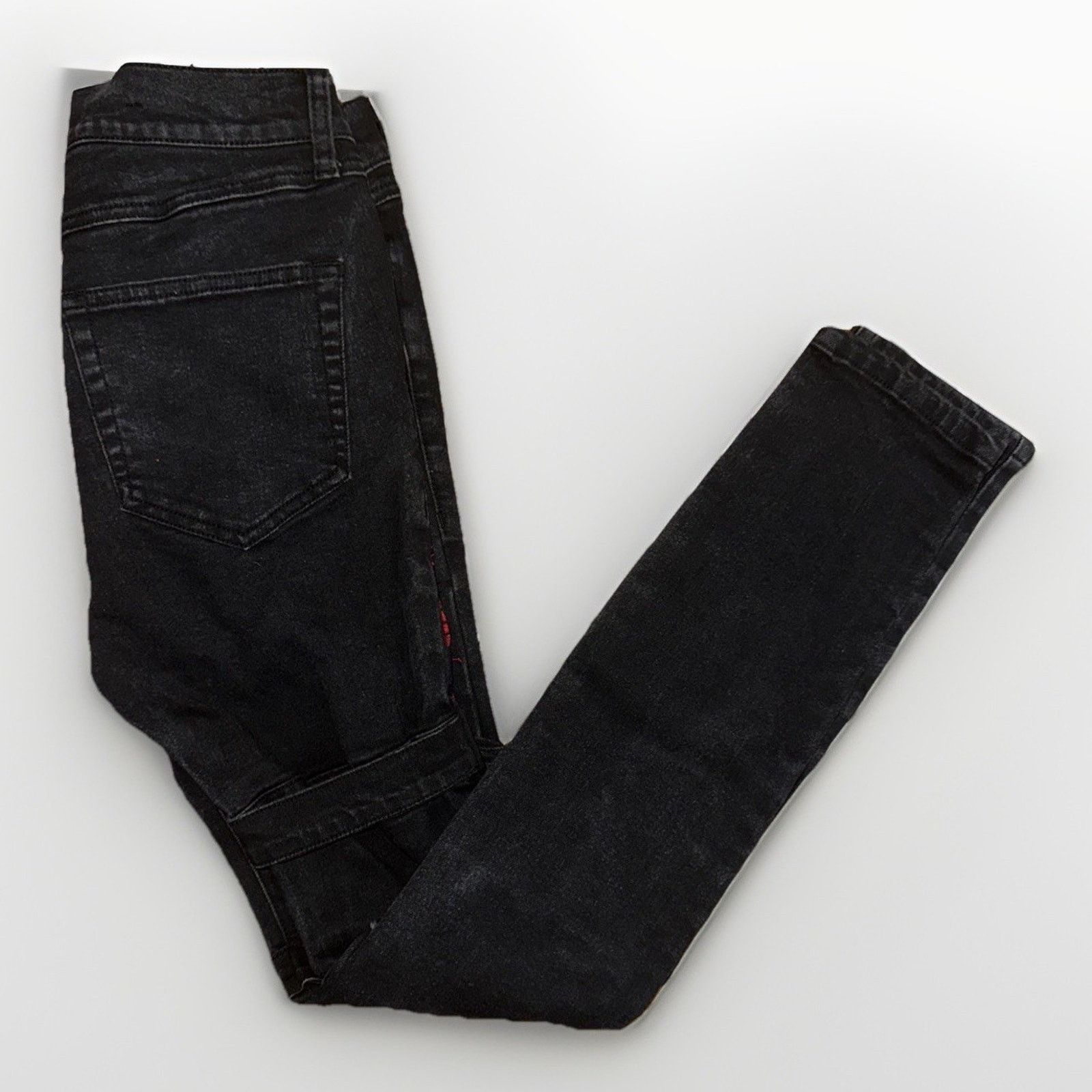 Hot Topic Hot Topic Stinger Plaid Patchwork Jeans Black Punk 28x32 Size US 28 / EU 44 - 5 Thumbnail