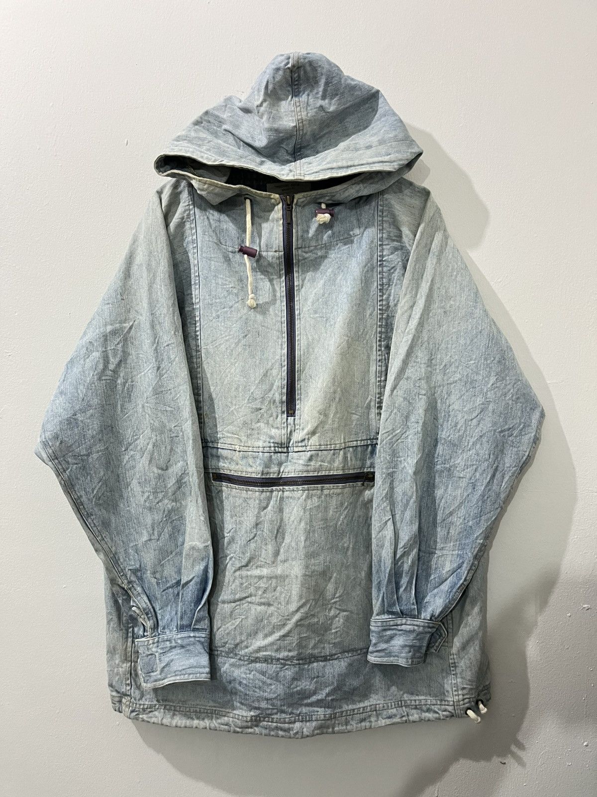 Pure Blue Japan 💥Vintage Combat Freaks USN NYC Denim Pullover Size US XL / EU 56 / 4 - 1 Thumbnail