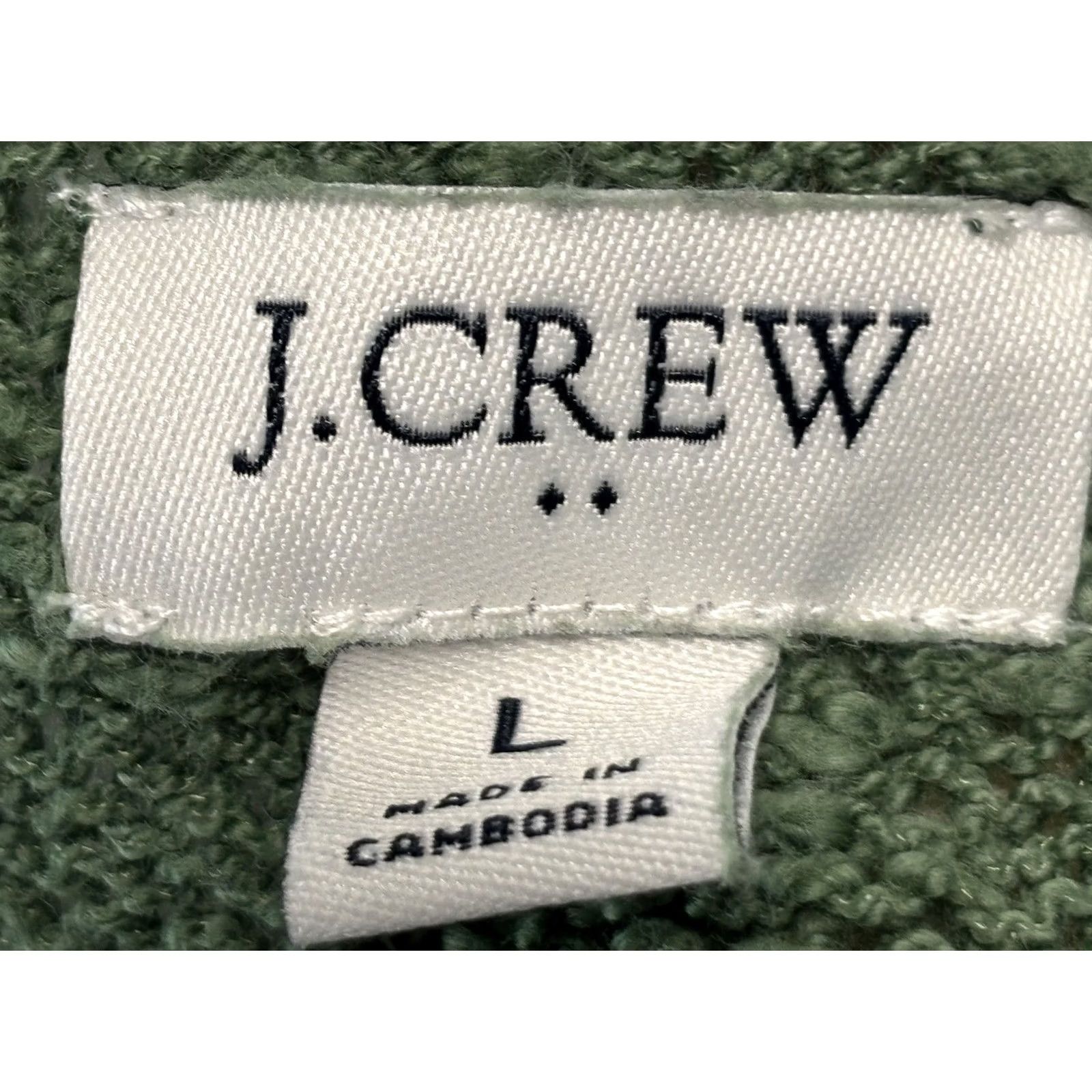 J.Crew J.CREW Knit Slub Sleeveless Sweater Women’s L Green Coastal Lagenlook V-Neck Pullover Boucle Knit Regular Size Size L / US 10 / IT 46 - 6 Thumbnail