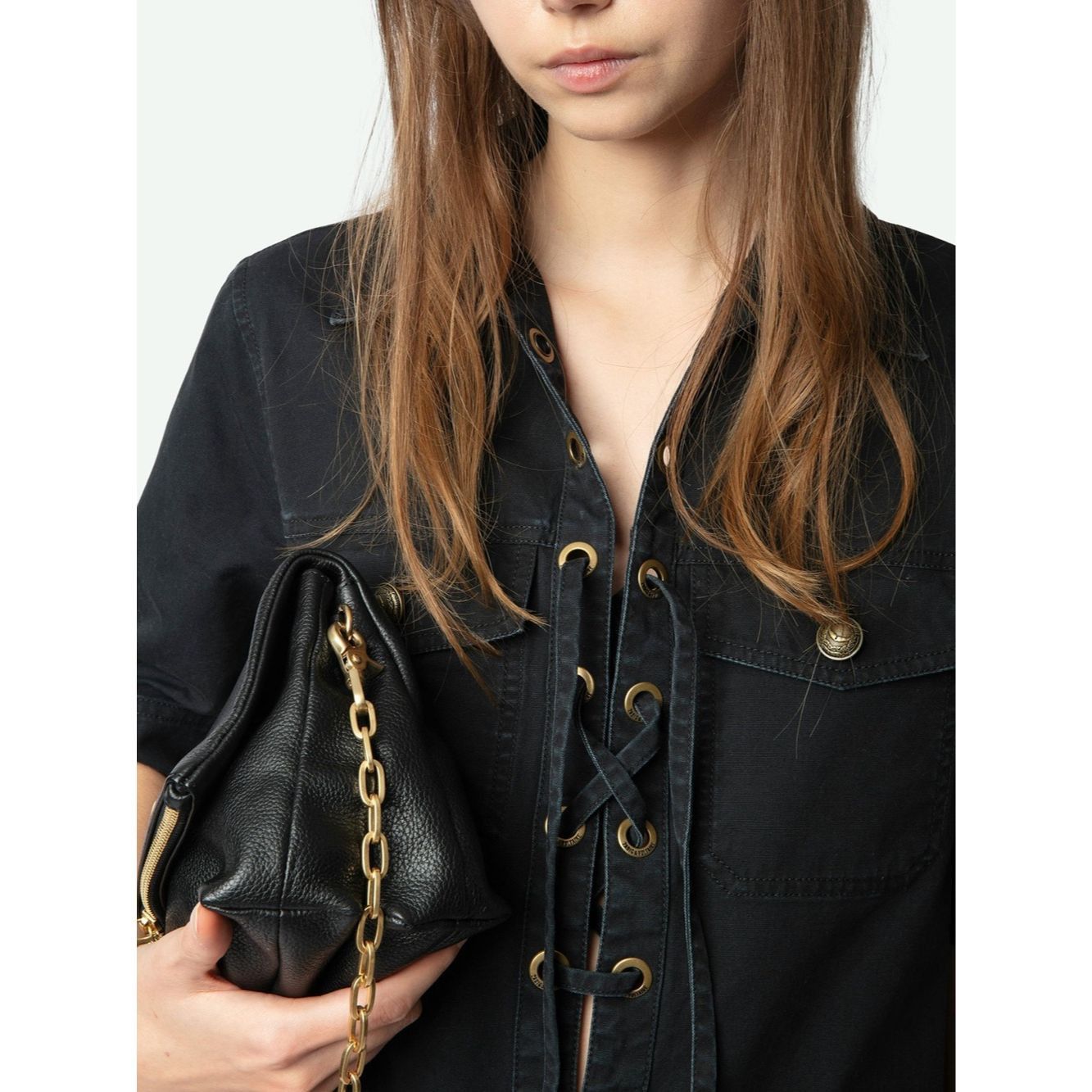 Zadig & Voltaire Zadig & Voltaire Record Lace-Up Mini Dress Black NWT Size S Size S / US 4 / IT 40 - 3 Thumbnail