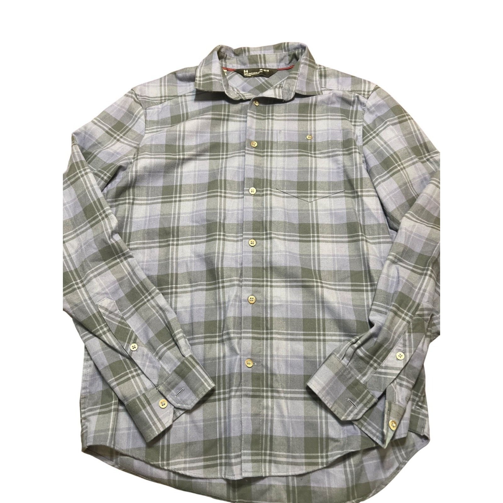 Under Armour Under Armour Mens Fitted Long Sleeve FPlaid Shirt Size Mediu Size US M / EU 48-50 / 2 - 1 Thumbnail