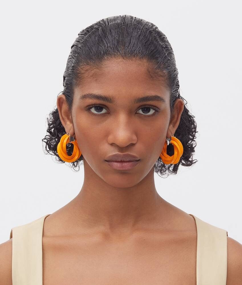 Bottega Veneta o1n1vont0425 Size: OS / Twist Earring in Tangerine Size ONE SIZE - 2 Thumbnail
