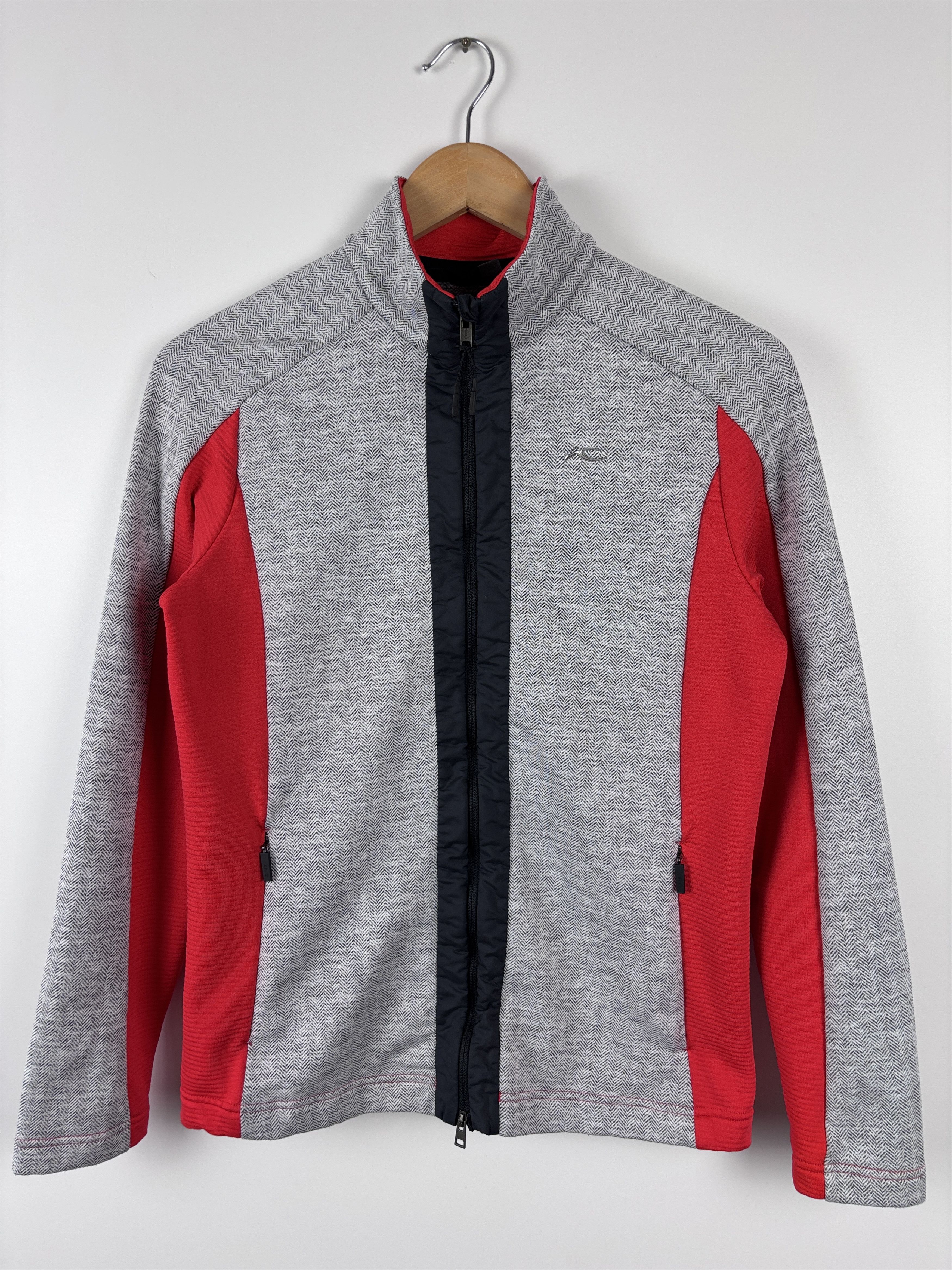 KJUS Kjus Radun Midlayer JacketOutdoor Fleece Gray Red Size 40 L Size L / US 10 / IT 46 - 1 Thumbnail