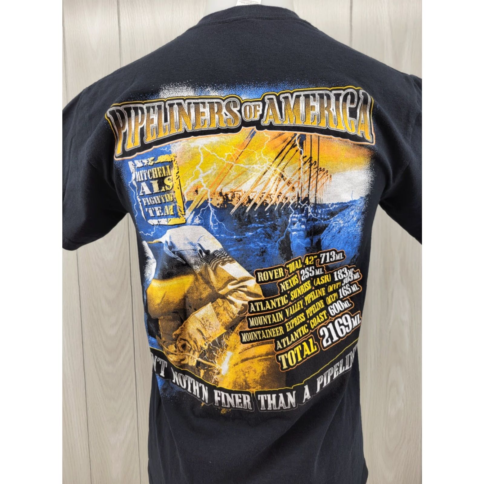 Gildan Pipeliners of Ameria Men's Shirt Size Medium Black T-Shirt Short Sleeve Gildan Regular Size US M / EU 48-50 / 2 - 7 Thumbnail
