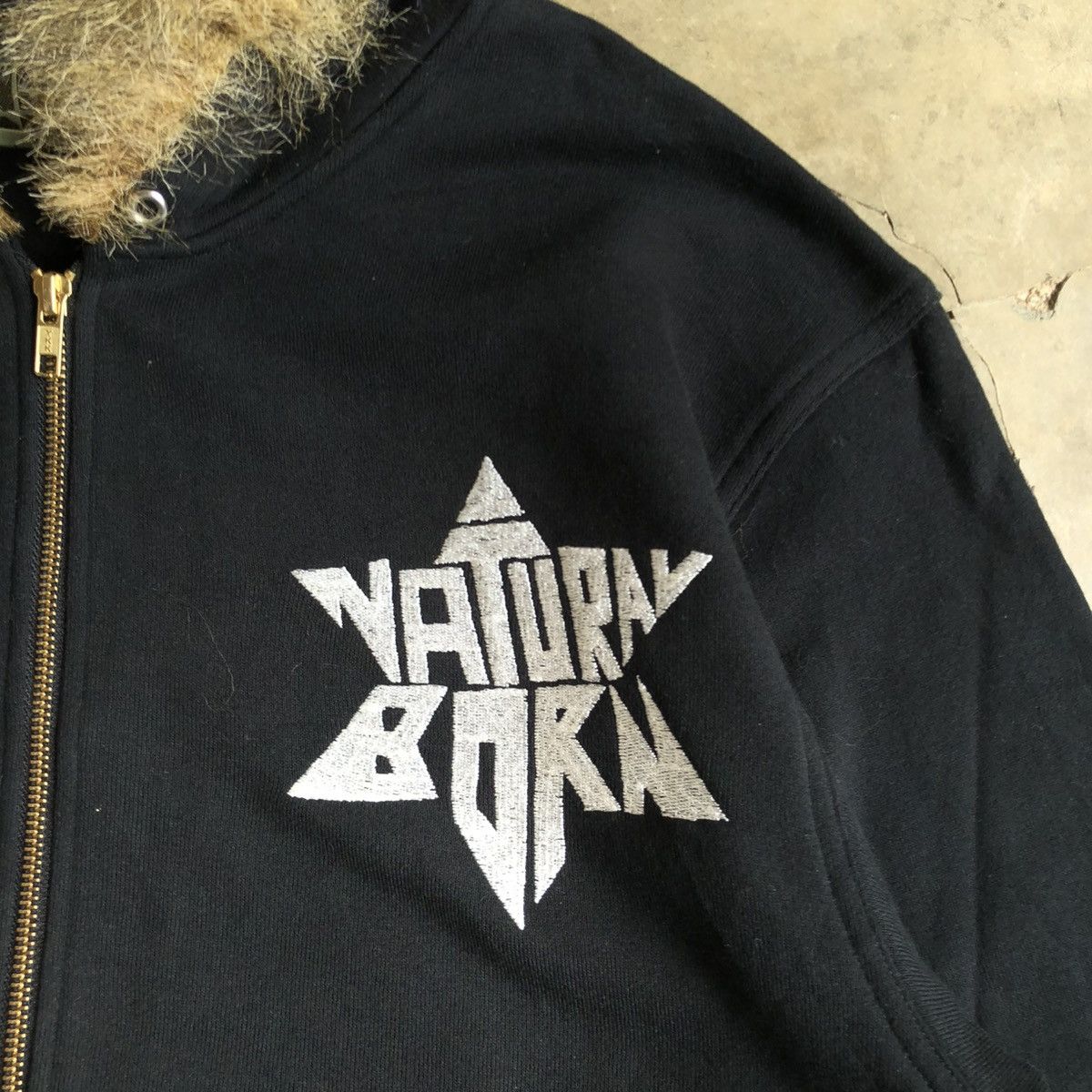Japanese Brand 2000s Natural Born Stars Logo Fur Ziphoodie Black Lgb Size US XL / EU 56 / 4 - 4 Thumbnail