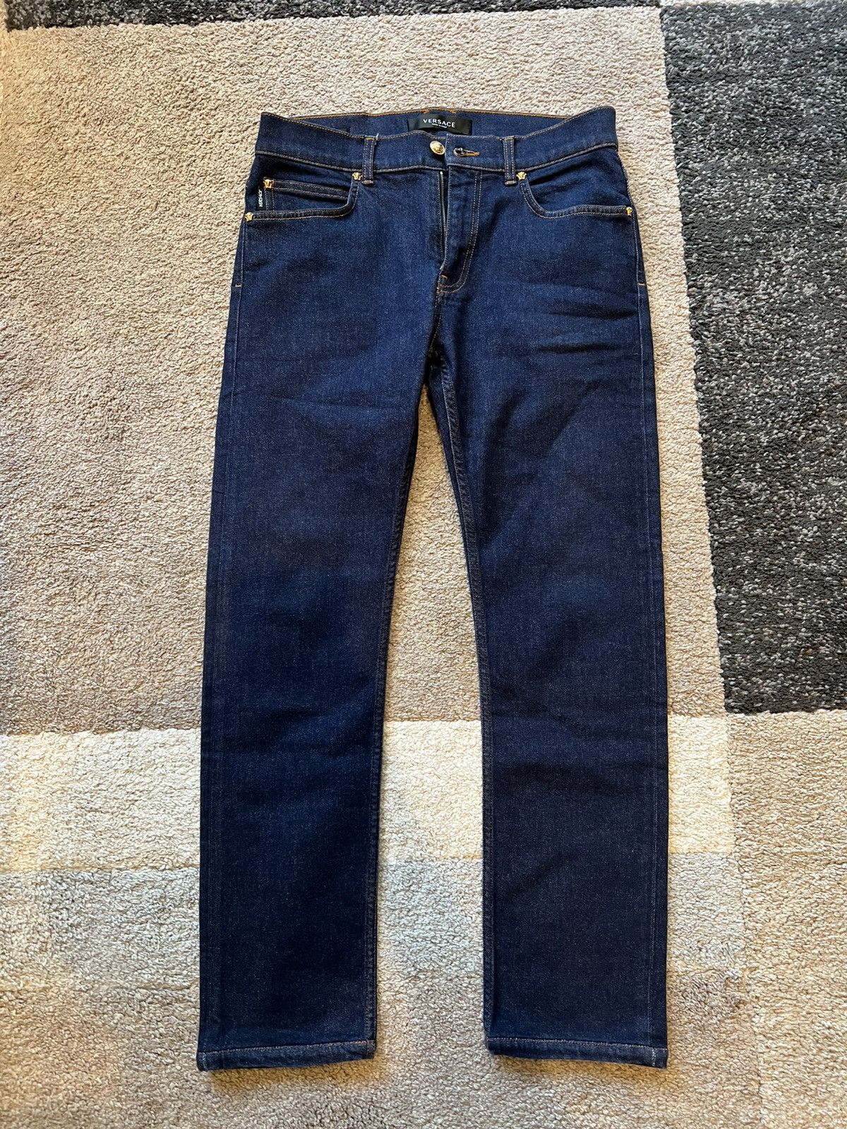 Versace Versace Mens Jeans Blue Wash Taylor Fit Size US 31 - 1 Thumbnail