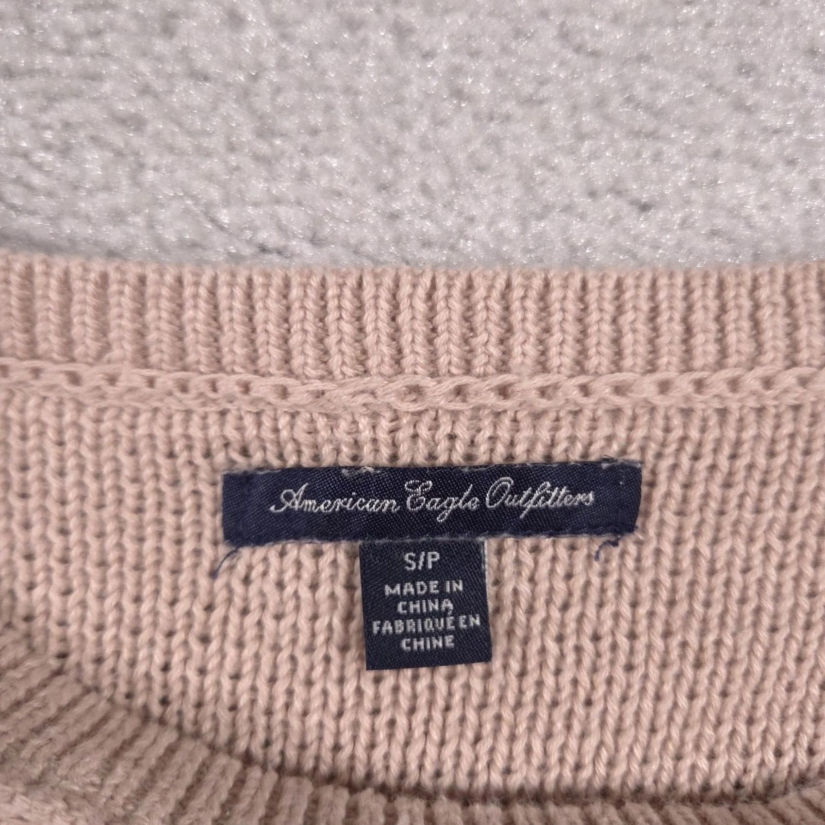 American Eagle Outfitters American Eagle Sweater Shirt Womens Small Beige 3/4 Sleeve Knit Pullover Ruffle Hem Casual Size S / US 4 / IT 40 - 6 Thumbnail