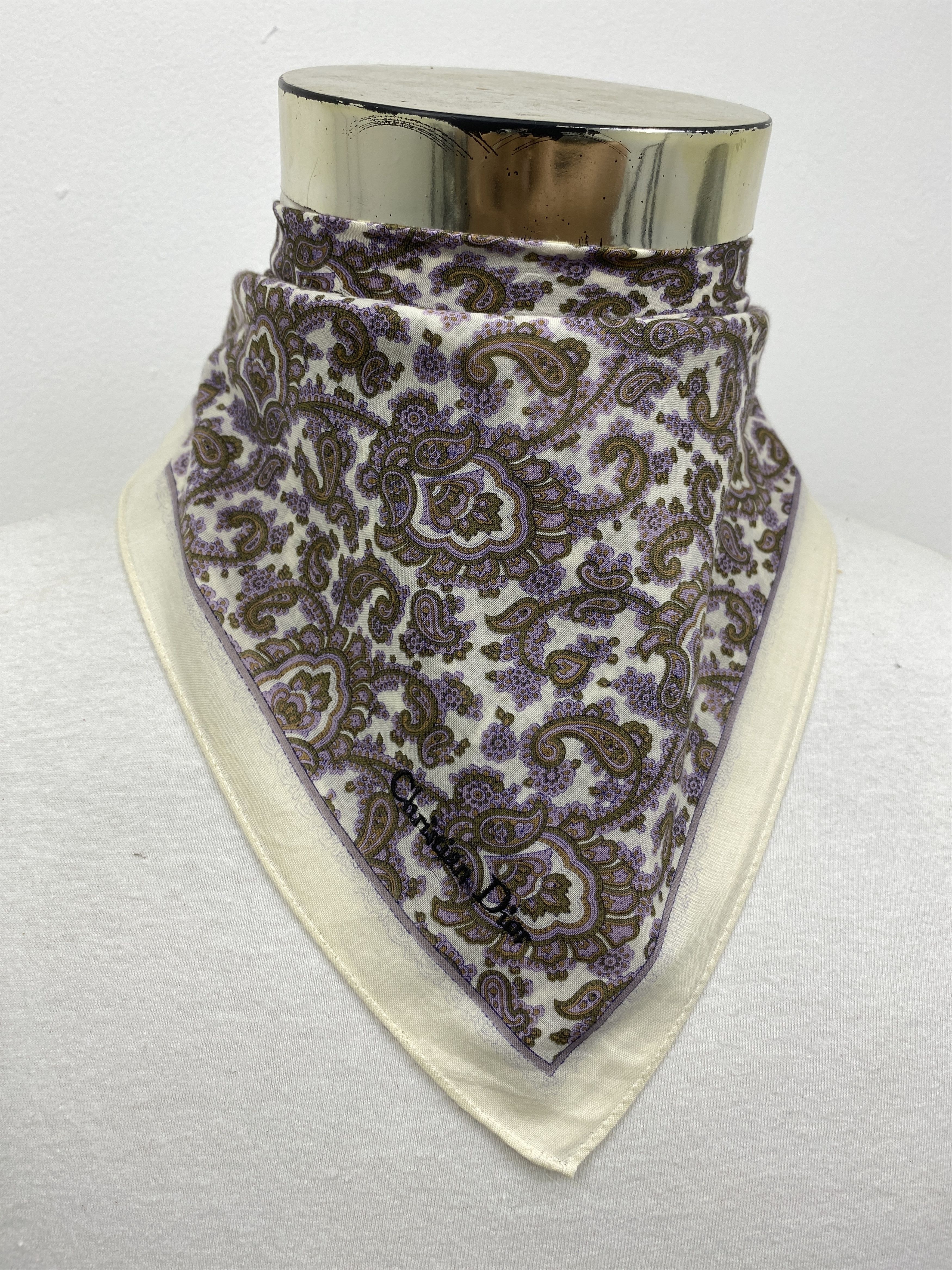 Christian Dior Monsieur × Vintage Christian Dior Bandana / Handkerchief / Neckerchief HKC0333 Size ONE SIZE - 1 Thumbnail