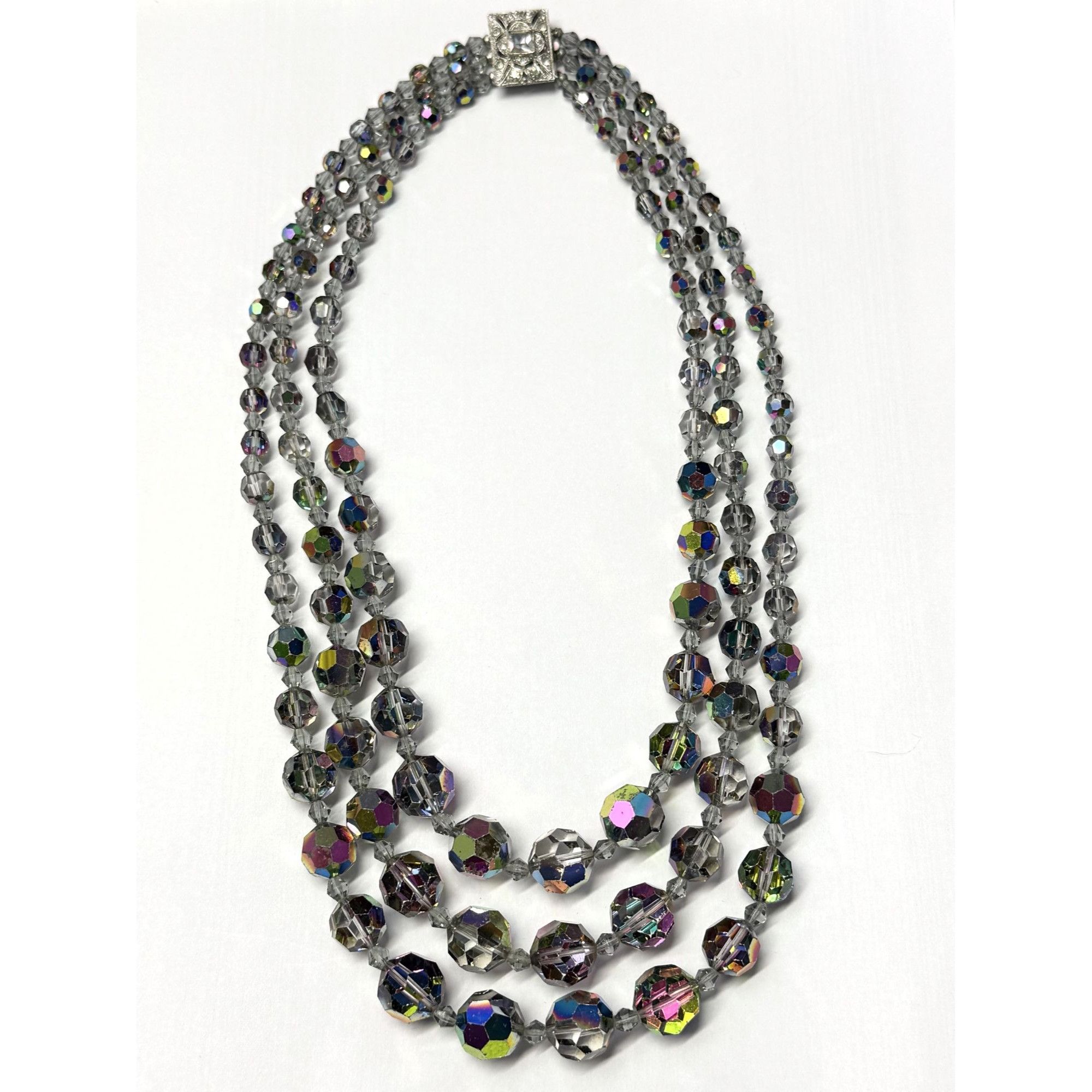 Vintage Vintage multi strand faceted crystal necklace Size ONE SIZE - 1 Thumbnail