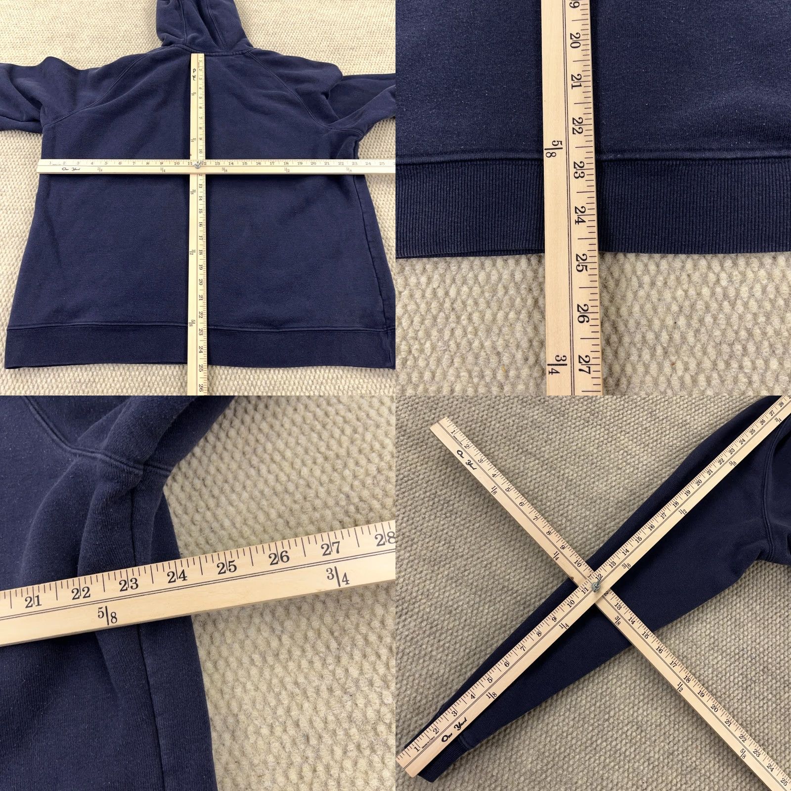 Carhartt VINTAGE Carhartt Hoodie Women XL Blue Sweatshirt Faded Navy 2000s Logo Pockets Hooded All Seasons Lightweight Pullover Casual Workwear Activewear Size XL / US 12-14 / IT 48-50 - 8 Thumbnail