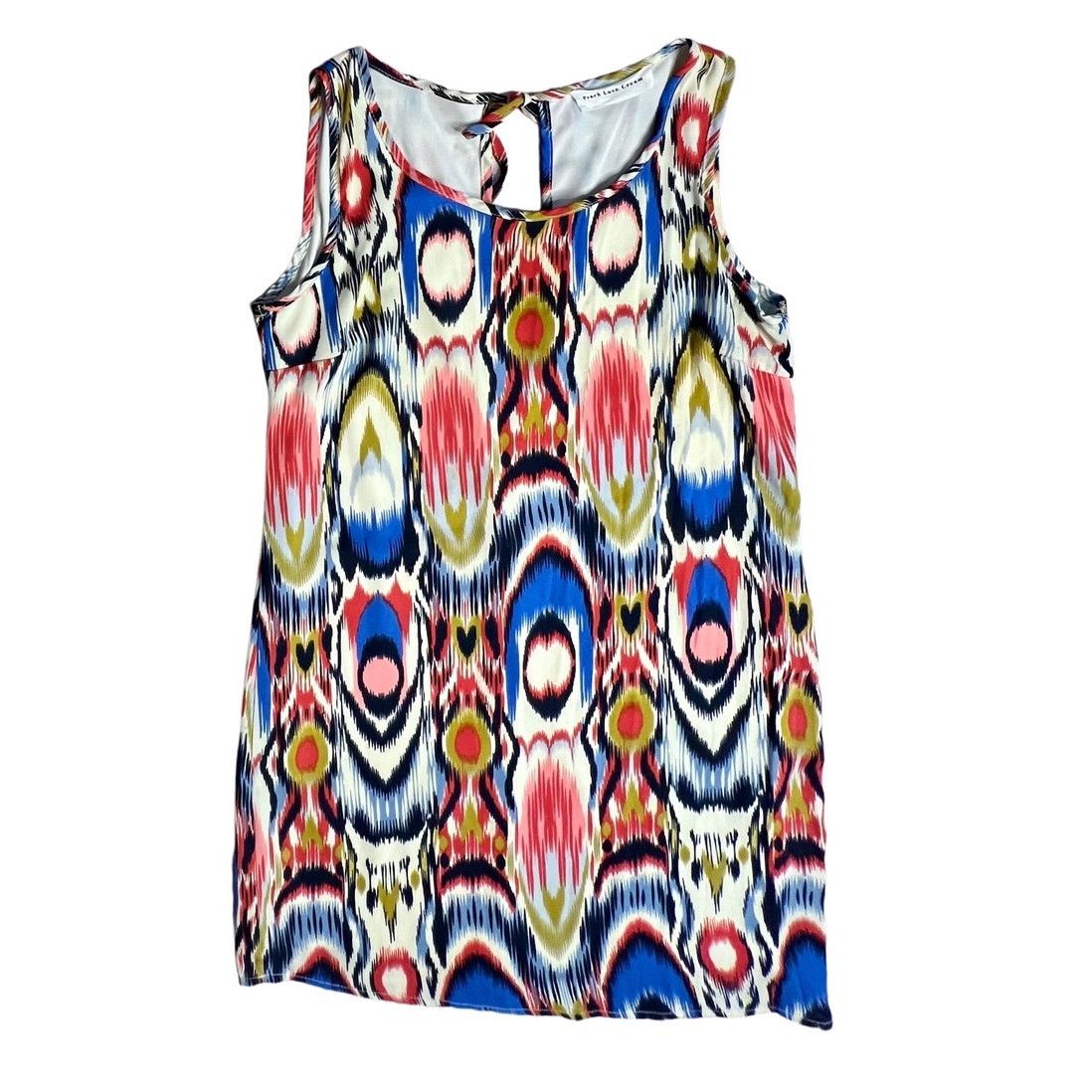 Other Peach Love Cream Ikat Colorful Sleeveless Shift Dress MEDIUM Size M / US 6-8 / IT 42-44 - 3 Thumbnail