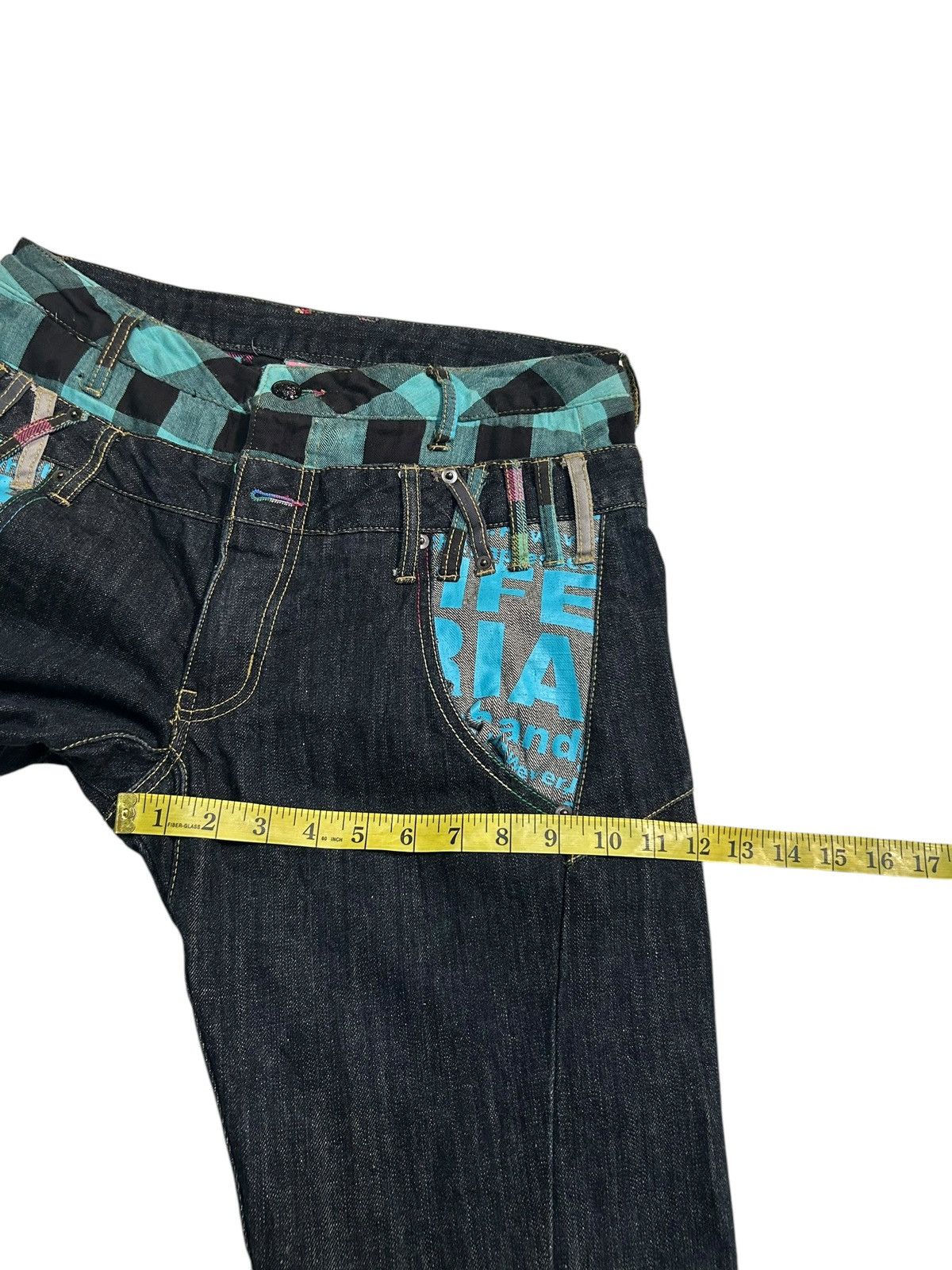 Kapital Japanese Punk Bondage Style Double Waist Rare Denim Jeans Size US 31 - 16 Thumbnail