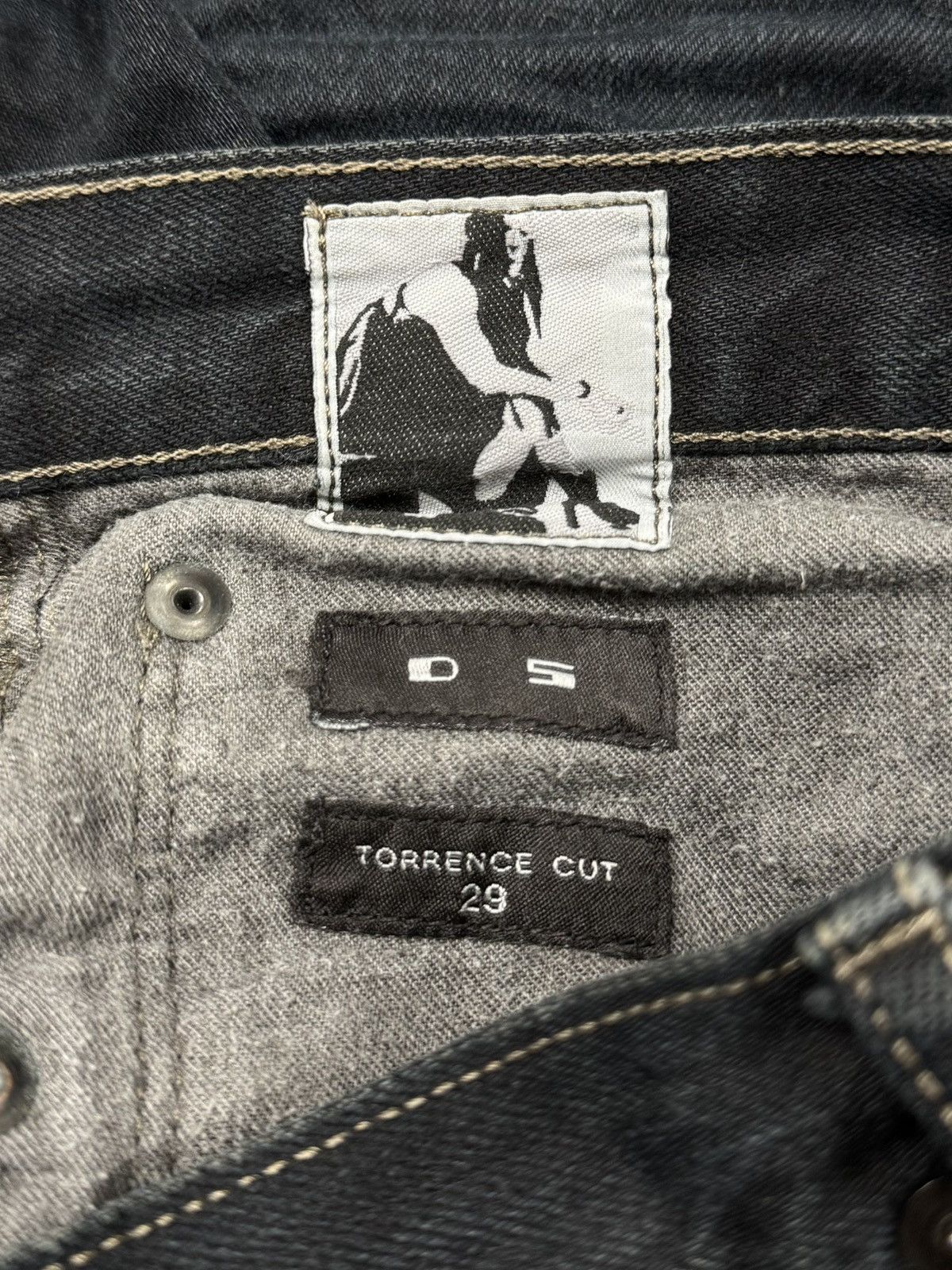 Rick Owens Rick Owens DRKSHDW Raw Blue ‘Torrence Cut’ Denim Size US 29 - 4 Thumbnail