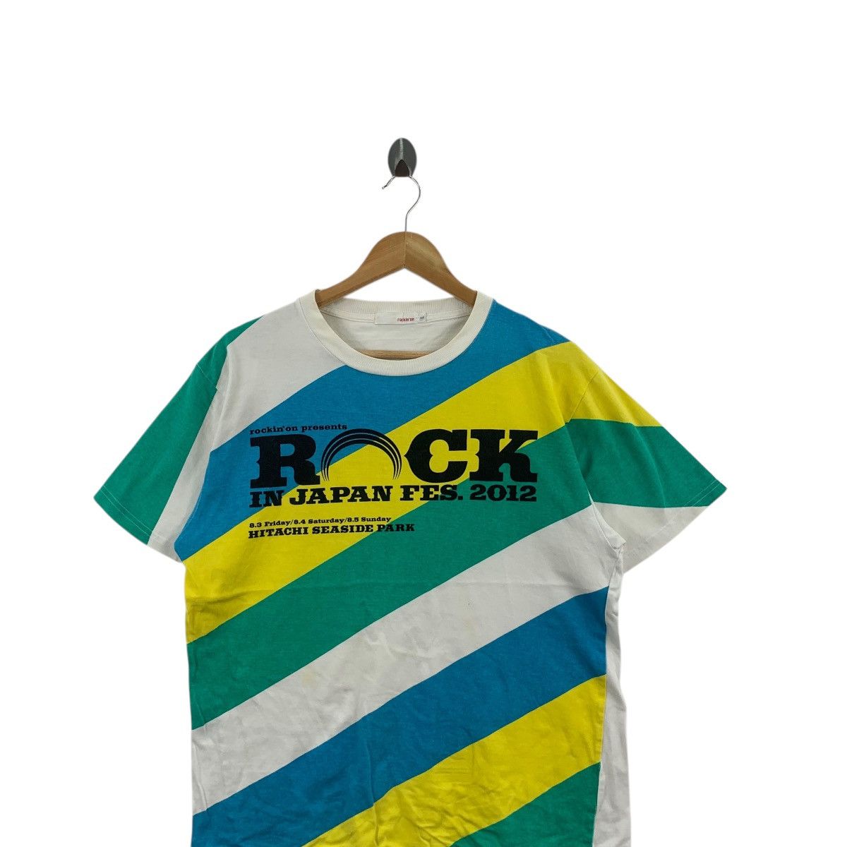 Other ROCKIN ON Rock In Japan Festival 2012 Striped Tee Shirt Size US L / EU 52-54 / 3 - 2 Thumbnail