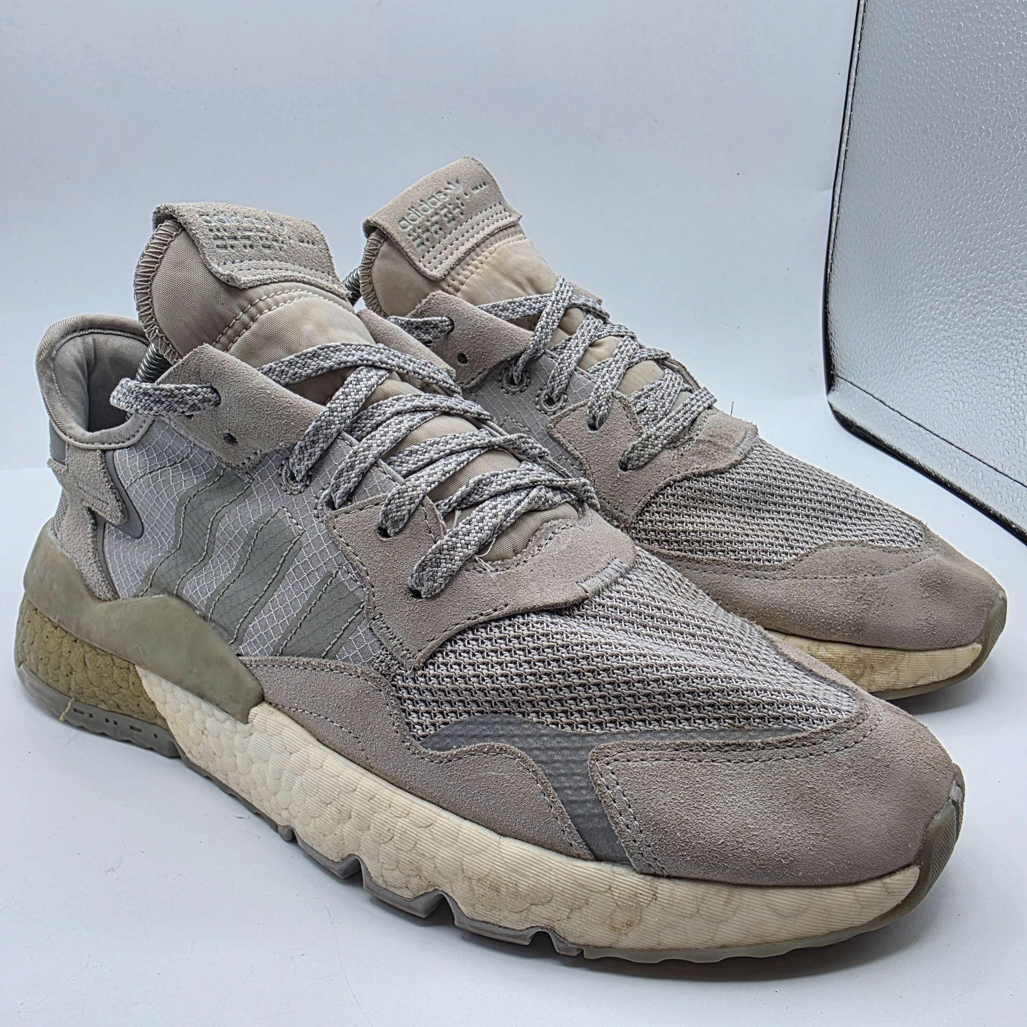 Adidas Nite Jogger Gold Metallic Boost EVM Mens Sise 9 Gray