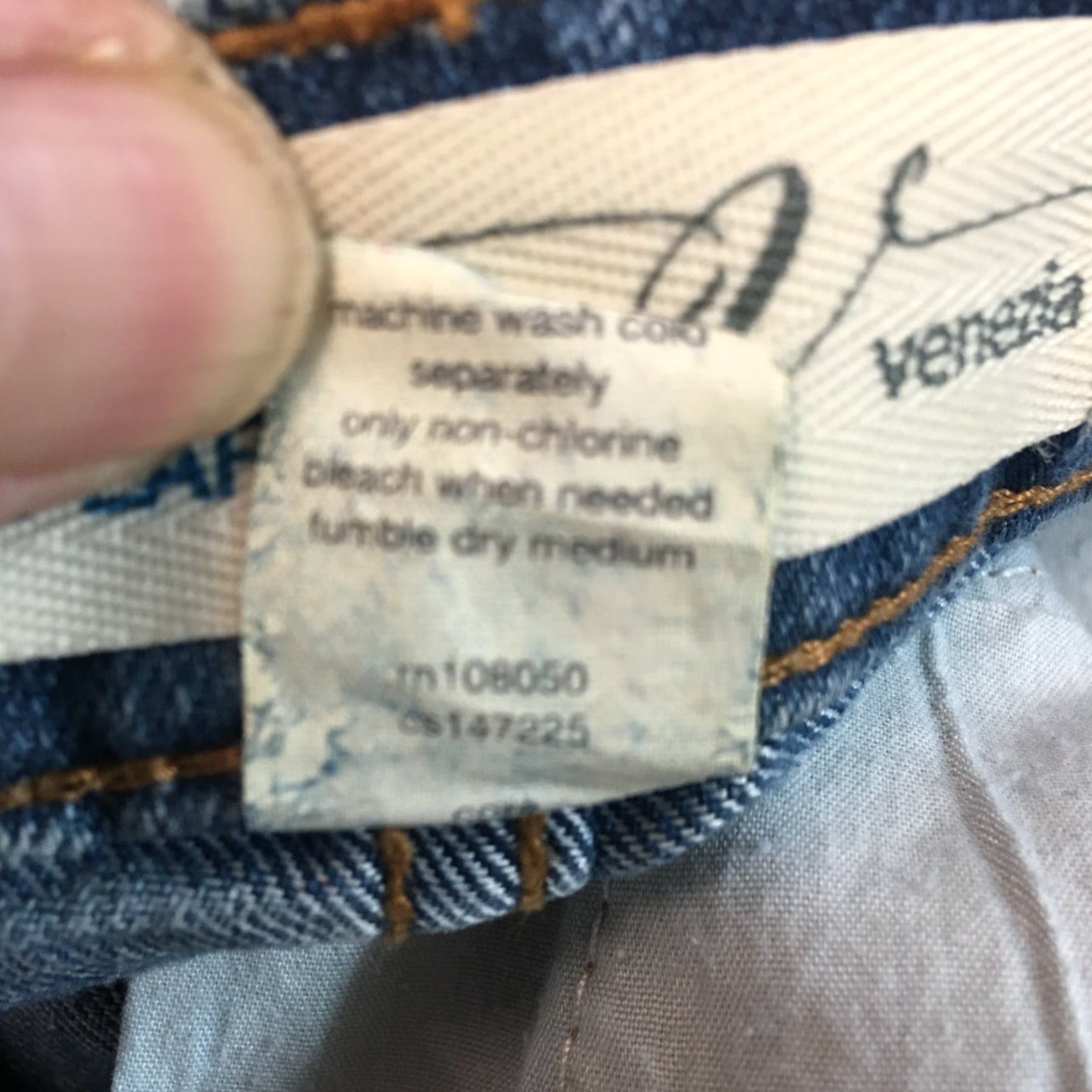 Denime Venezia Womens Casual Flat Front Stretch And Flare Denim Blue Jeans Size 8 Tall Size 30" / US 8 / IT 44 - 7 Thumbnail