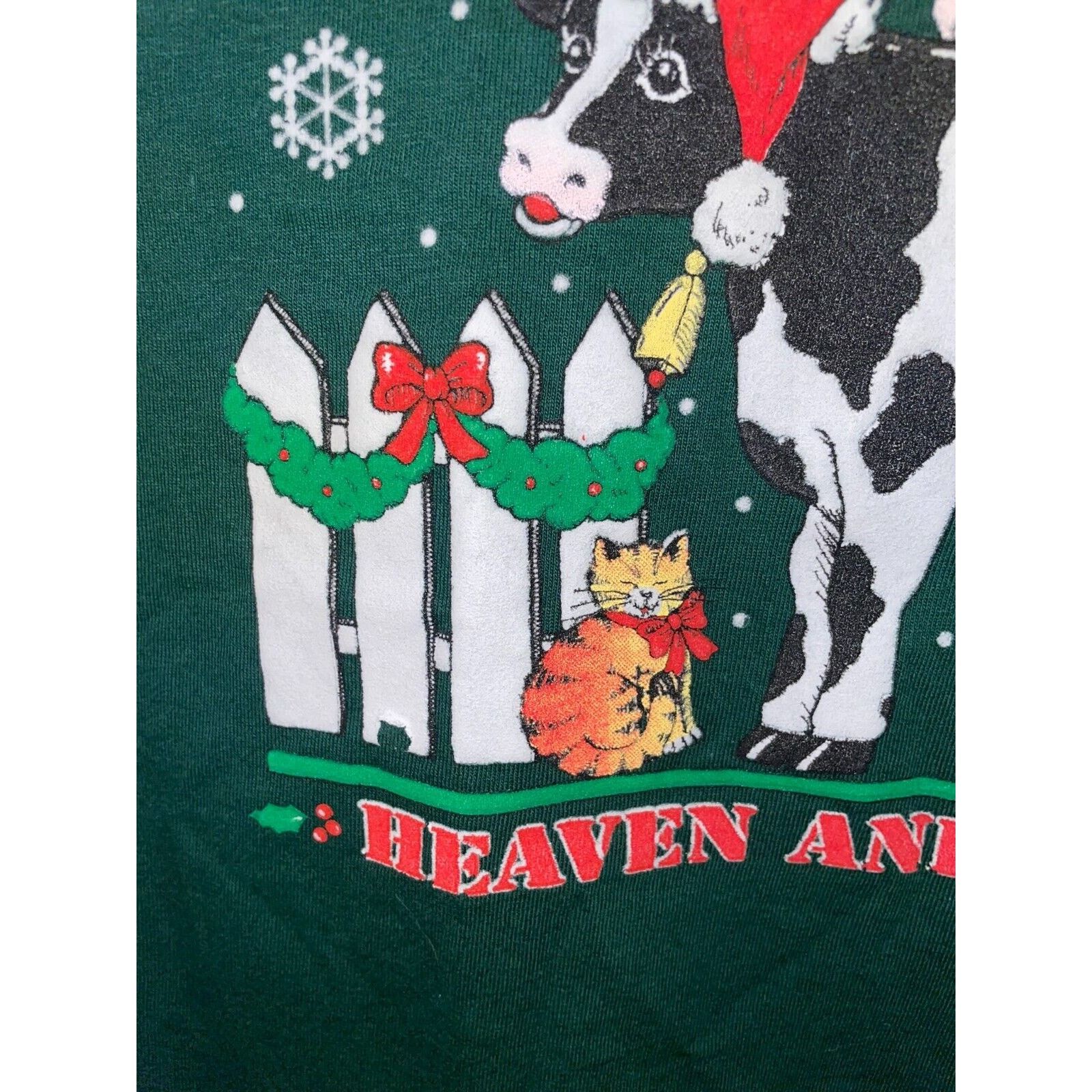 Jerzees Vintage Farm Animals Shirt Heaven Nature Animal Tee VTG 90s Size US L / EU 52-54 / 3 - 7 Thumbnail
