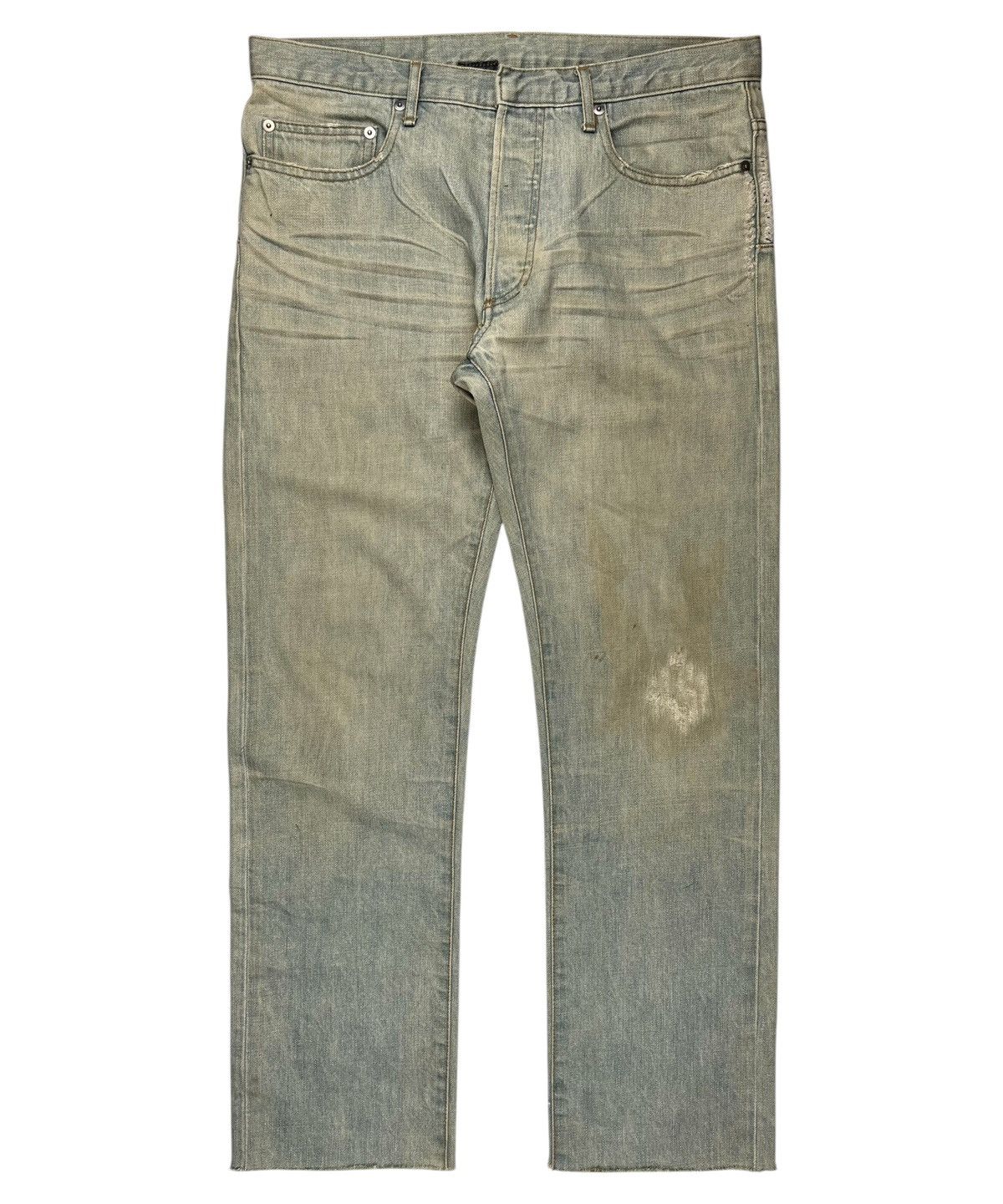 パンツ AW04\"dior homme\"clawmark denim Dior Homme Waxed Clawmark Denim — Middleman Store