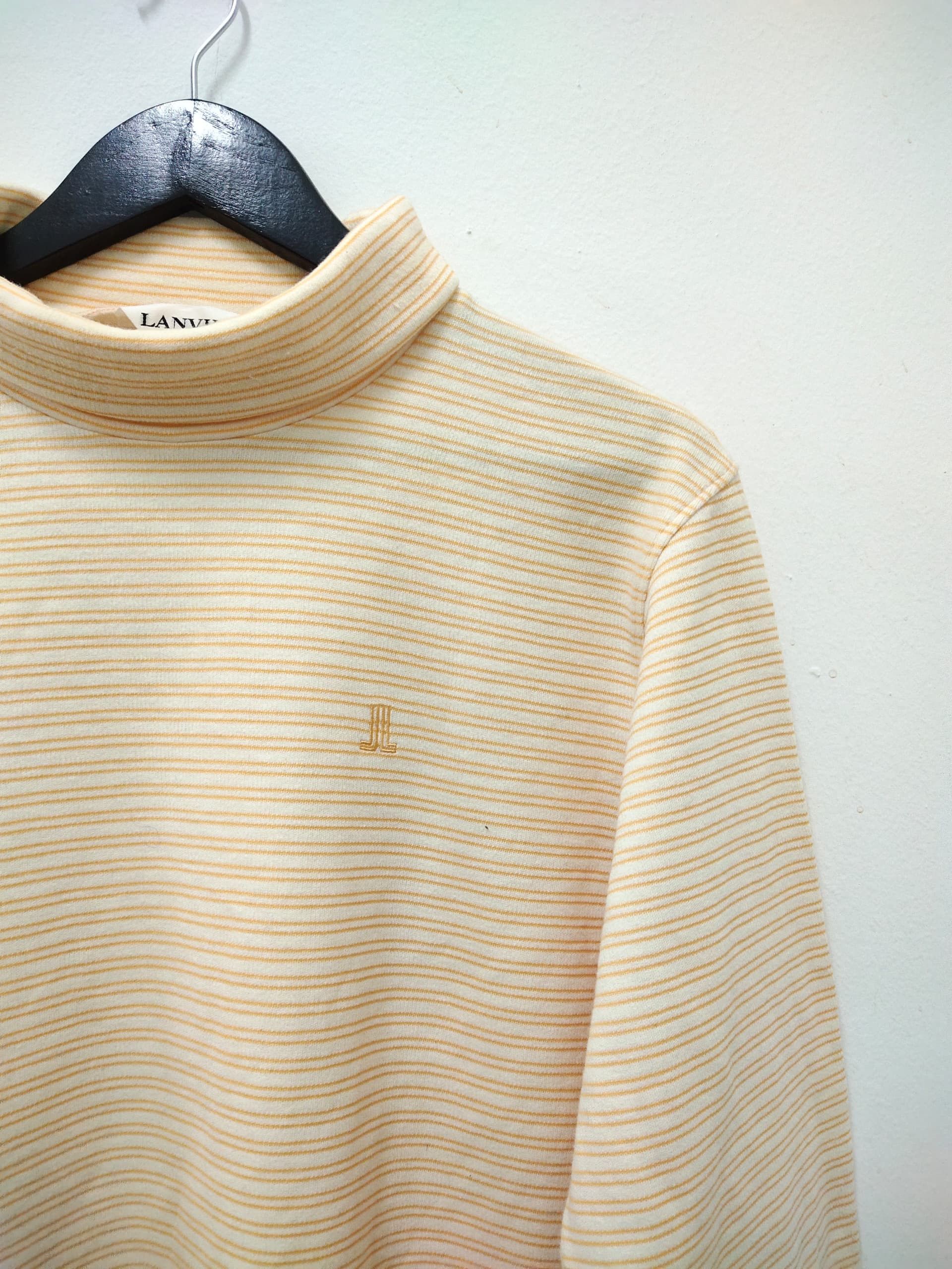 Lanvin Vintage LANVIN stripe turtle neck t shirt longsleeve Size US M / EU 48-50 / 2 - 2 Thumbnail