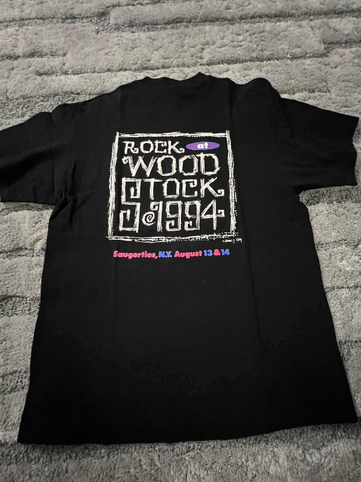 Hanes Vintage woodstock 94 t shirt Size US L / EU 52-54 / 3 - 1 Thumbnail