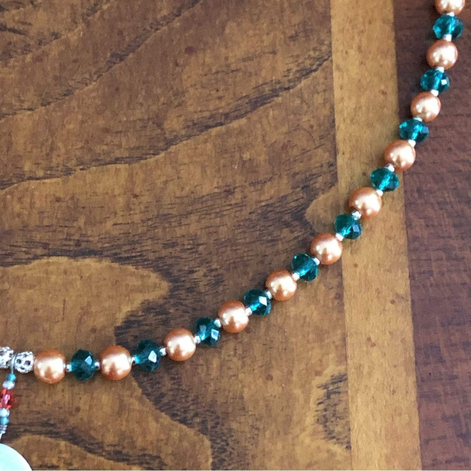 Handmade Handcrafted repurpose porcelain hummingbird pearl necklac Size ONE SIZE - 7 Thumbnail