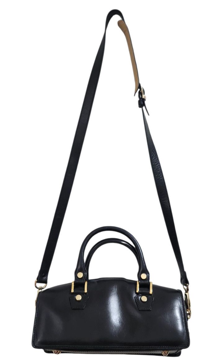 Other Francesco Rogani Black Leather Structured Handbag Gold Size ONE SIZE - 4 Thumbnail