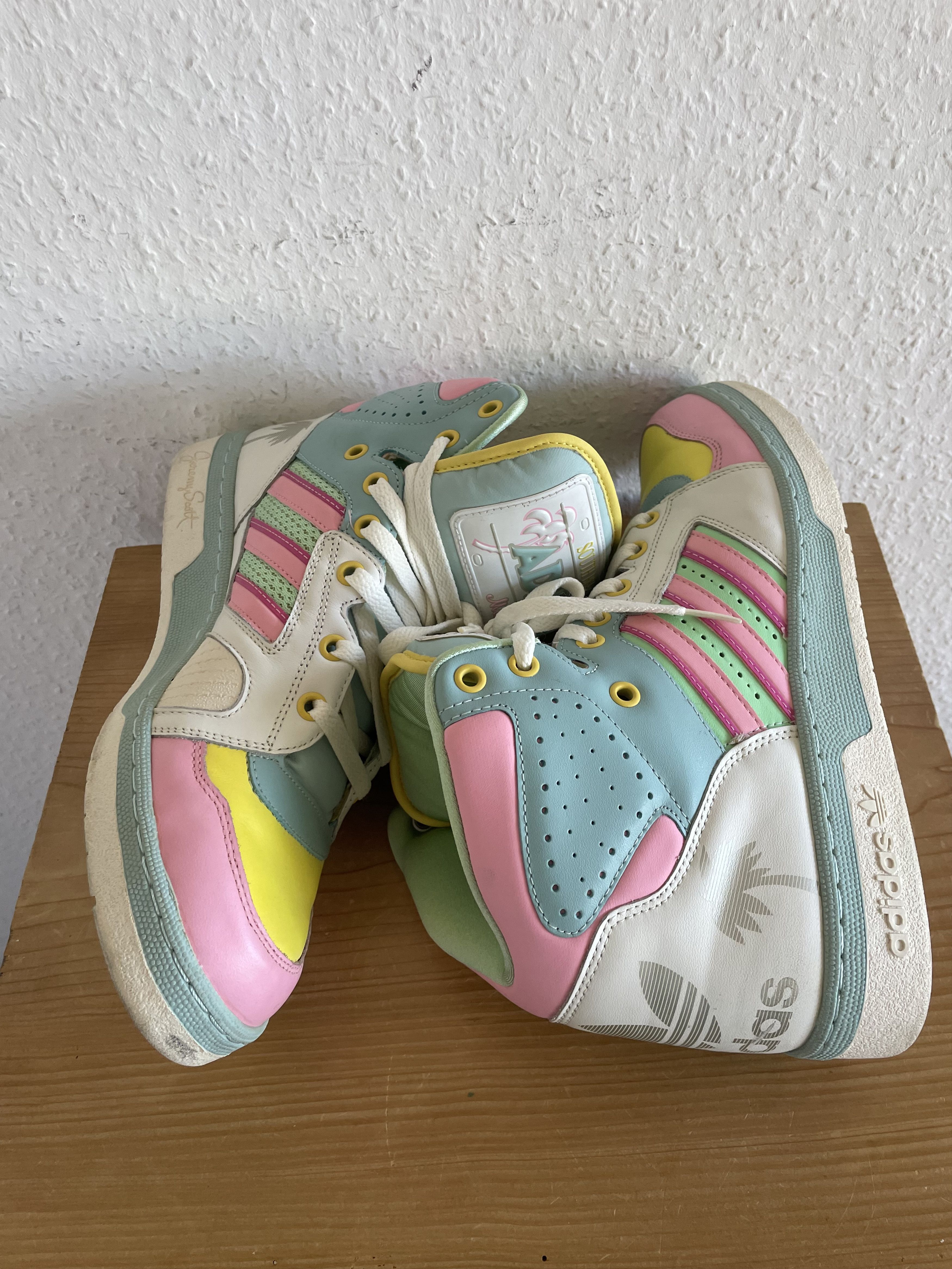 Adidas × Jeremy Scott JS License Plate Miami Sneakers Size US 10.5 / EU 43-44 - 11 Thumbnail