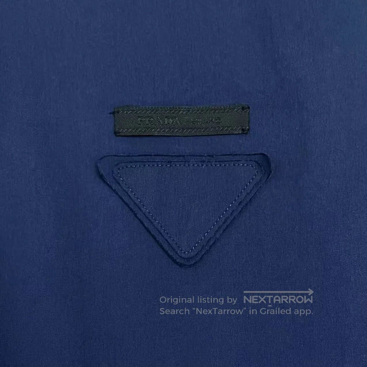 Prada prada deep blue logo collared shirt. Size US L / EU 52-54 / 3 - 4 Thumbnail
