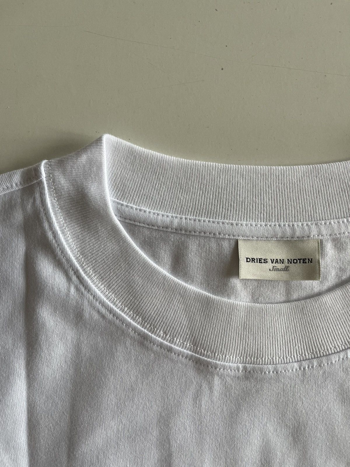 Dries Van Noten White Crewneck Long Sleeve T-Shirt Size US S / EU 44-46 / 1 - 6 Thumbnail