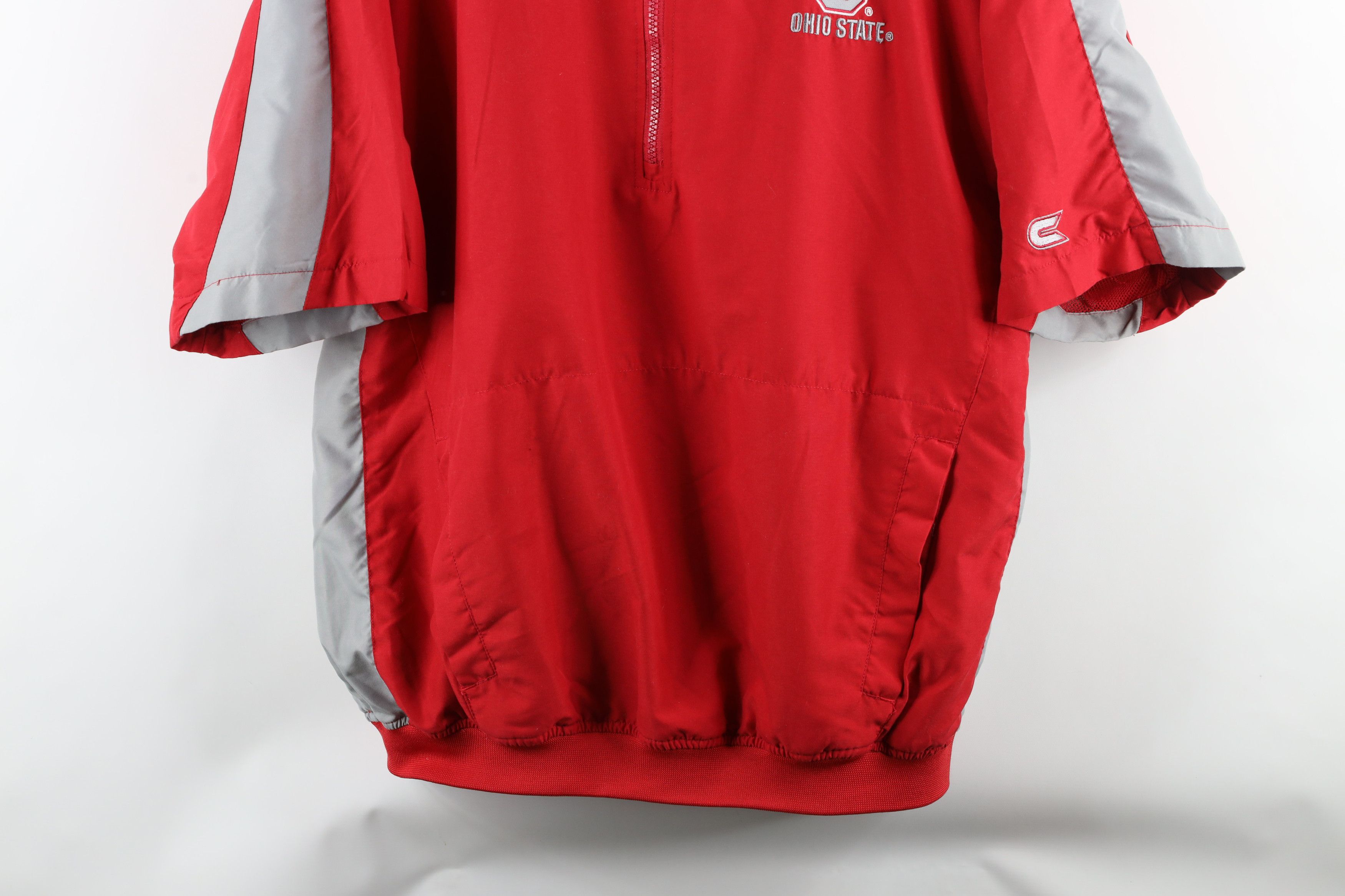 Vintage Vintage State University Short Sleeve Half Zip Jacket Red Size US XL / EU 56 / 4 - 3 Thumbnail