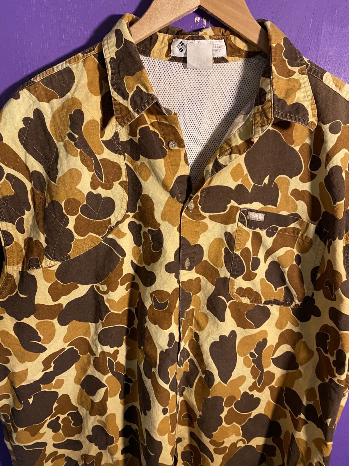 Columbia × Vintage Vintage 90s Columbia sportswear camo shooting shirt Size US XL / EU 56 / 4 - 3 Thumbnail