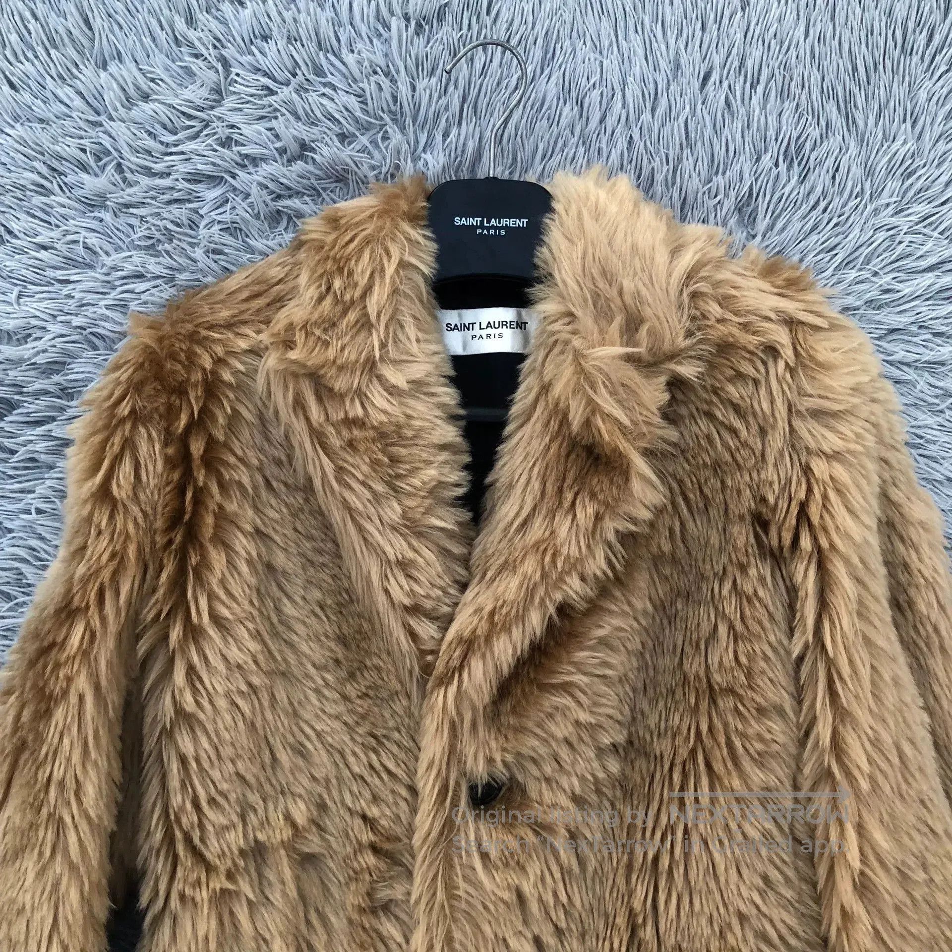 Saint Laurent Paris Saint Laurent 16FW Gold Fur Coat. Size S / US 4 / IT 40 - 2 Thumbnail