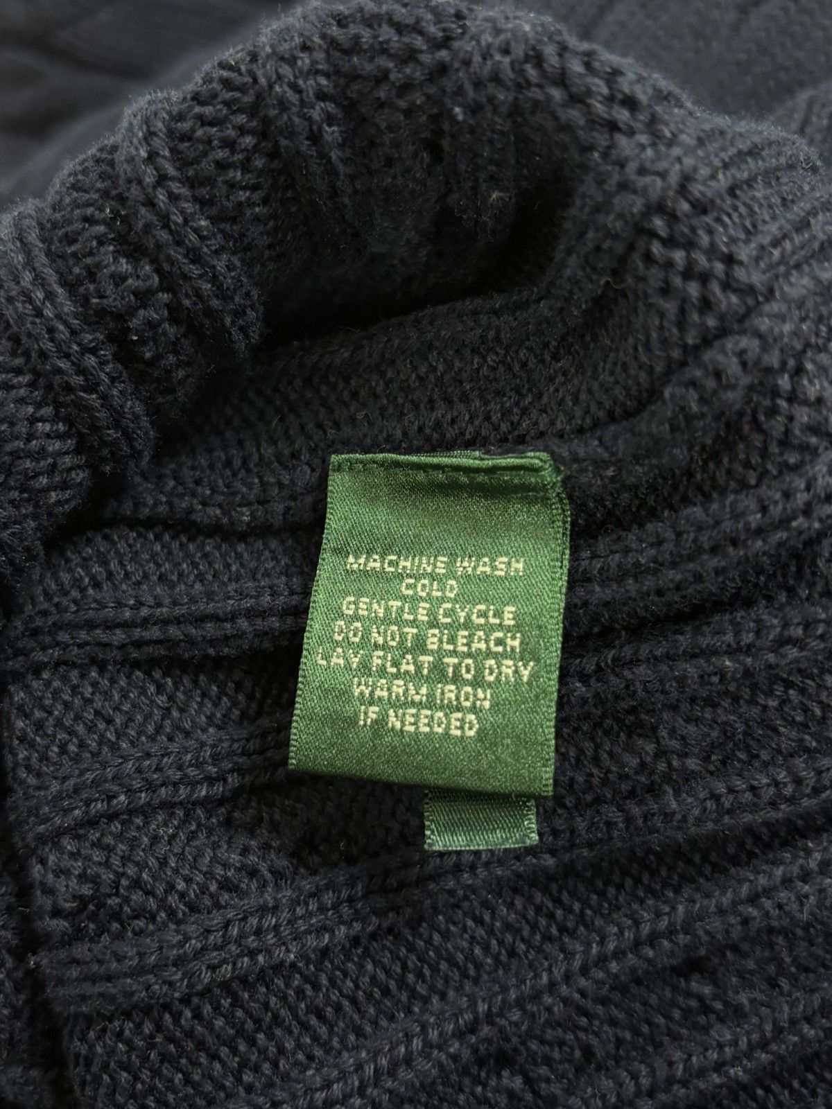 Polo Ralph Lauren Polo Ralph Lauren LRL Cable Knit Sweater In Navy Size S Size S / US 4 / IT 40 - 8 Thumbnail