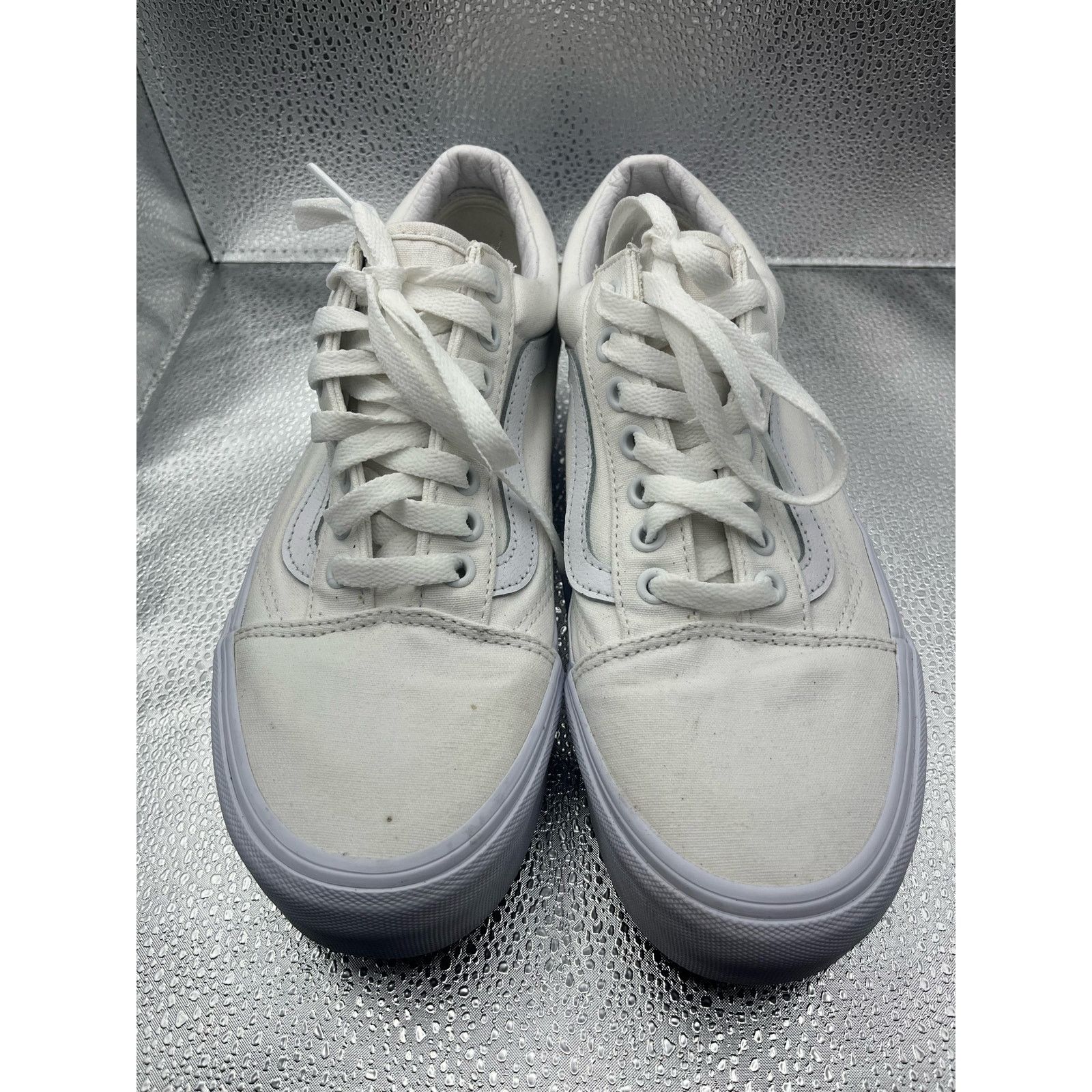 Vans Vans Adult Unisex Old Skool Skate Shoes True White USED Size US 7.5 / EU 40-41 - 5 Thumbnail