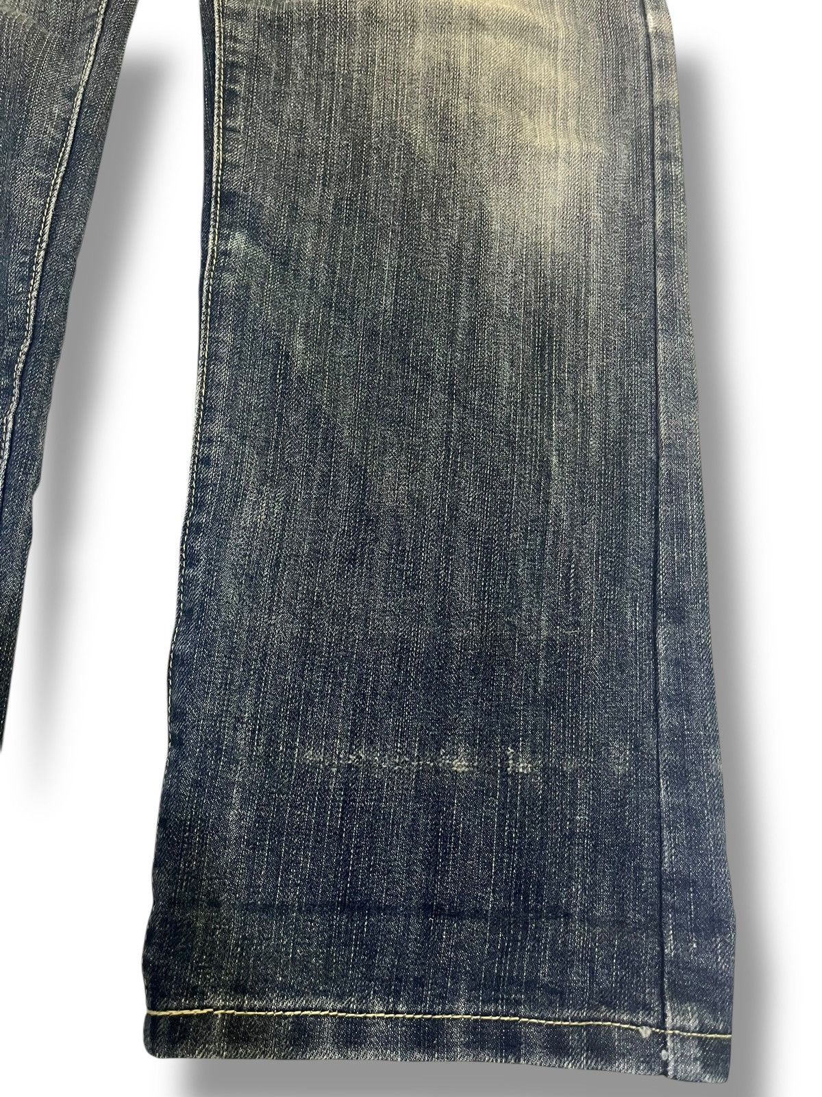 If Six Was Nine × Japanese Brand Y2K💥 VINTAGE WASHED BLUE DISTRESSED DENIM Size US 34 / EU 50 - 5 Thumbnail