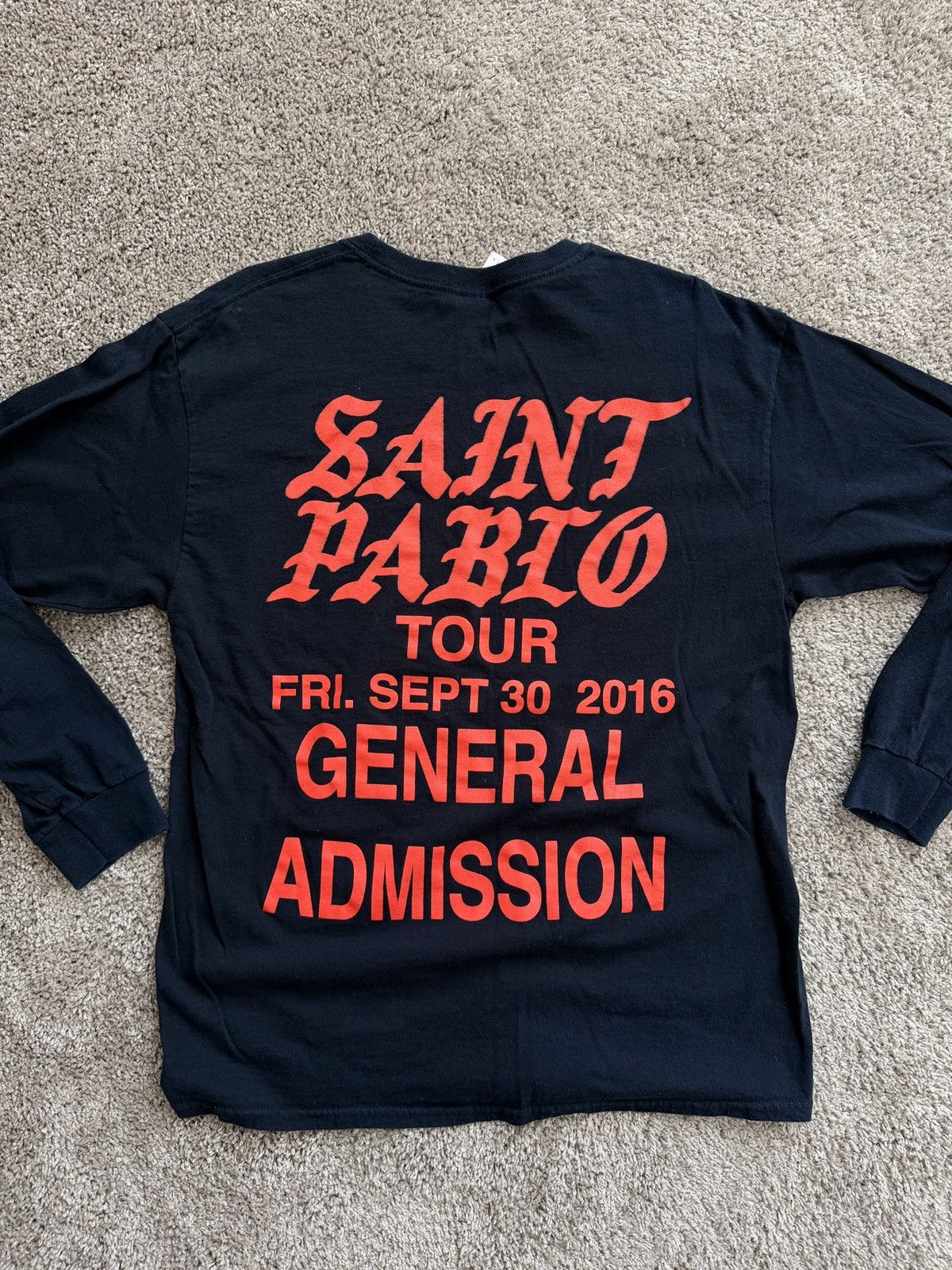 Band Tees × Kanye West Kanye West Saint Pablo Tour Shirt 2016 Size