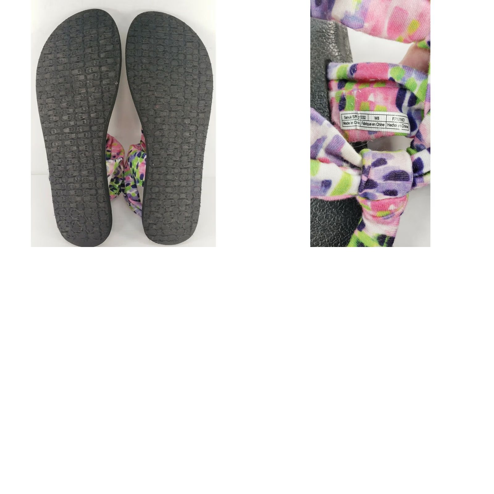 Sanuk Sanuk Yoga Sling Sandal Women Black Multicolored Cushy 8M Size US 8 / IT 38 - 8 Thumbnail