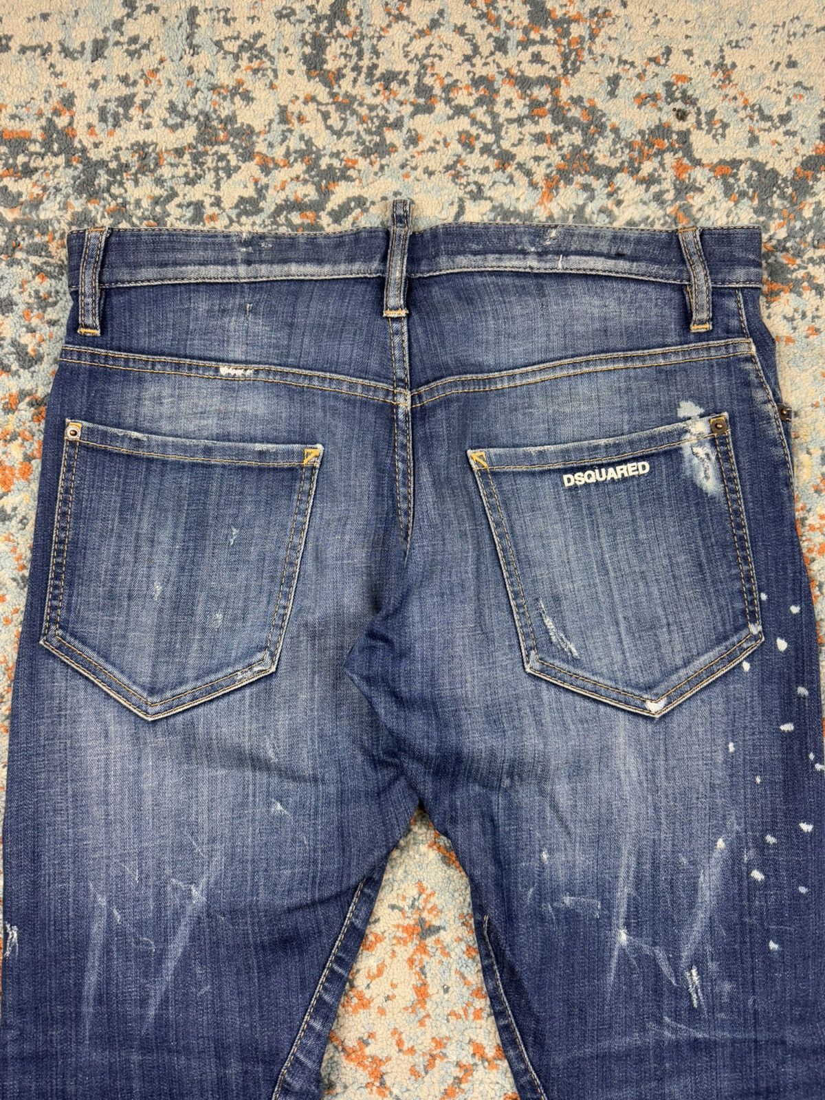 Designer × Dsquared2 × Vintage Vintage y2k Dsquared2 distressed paint splatter washed denim Size US 32 / EU 48 - 7 Thumbnail