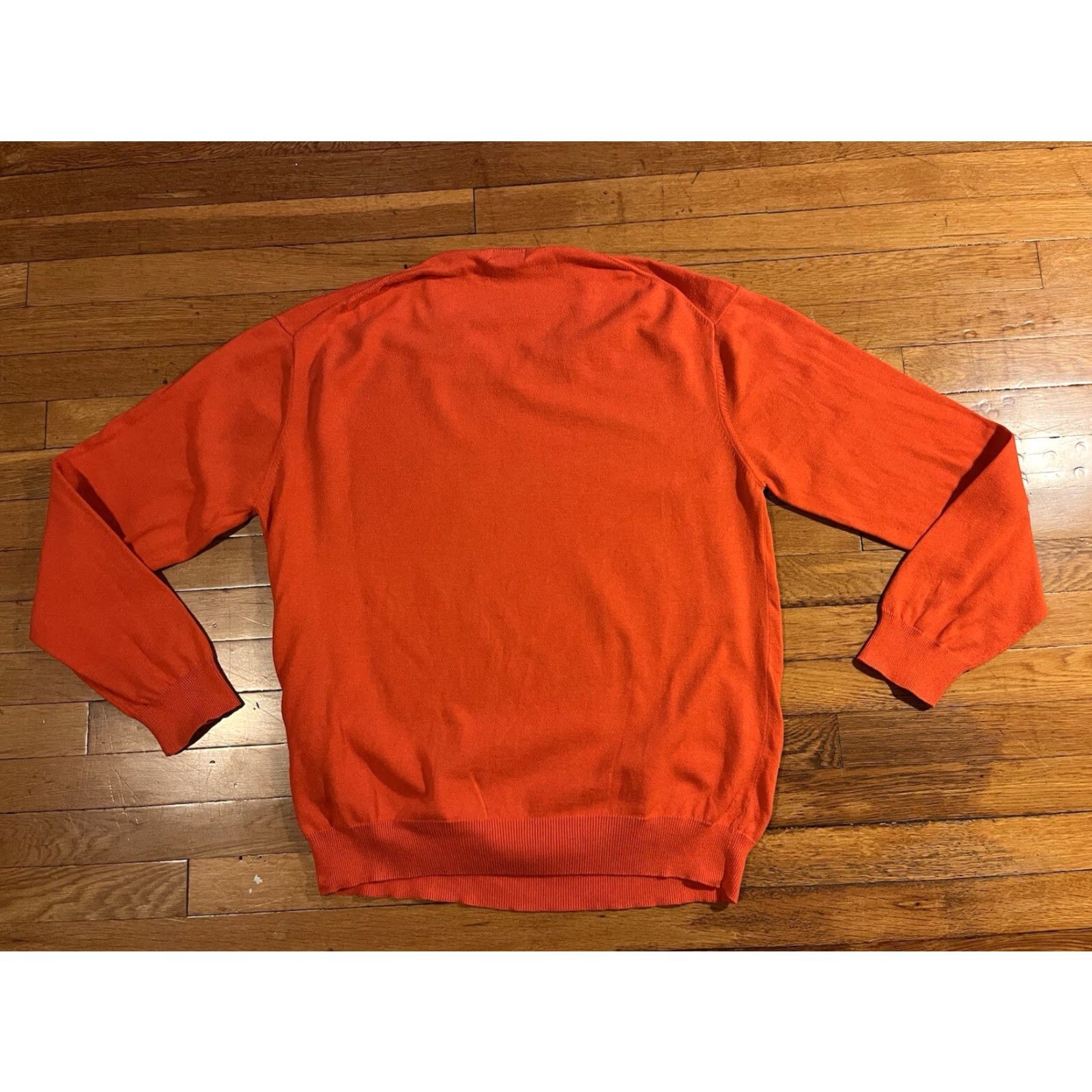 Gant VINTAGE Gant Classic Cotton V-Neck Sweater Men’s 2XL Orange Size US XXL / EU 58 / 5 - 7 Thumbnail