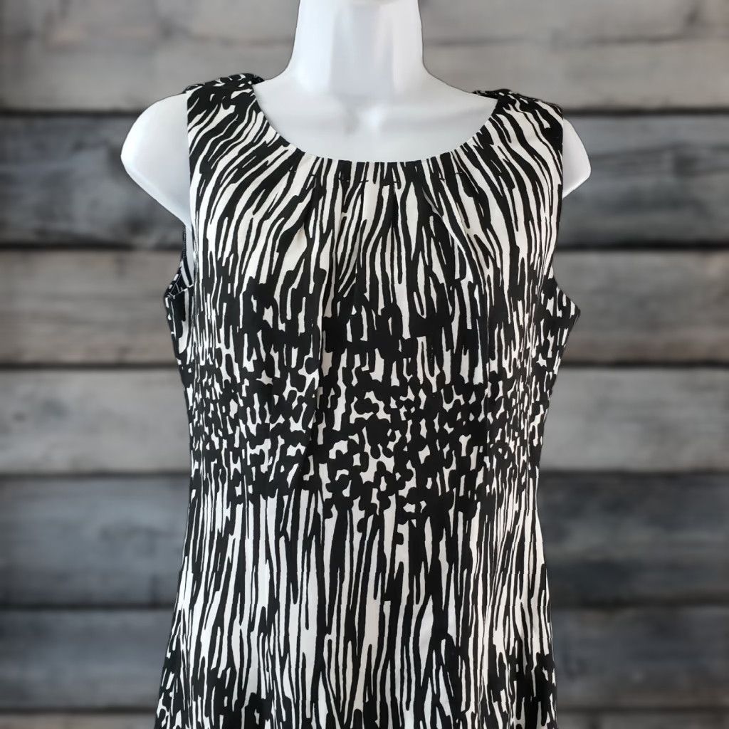 Calvin Klein Calvin Klein Dress Womens Sz 4 Black Linen Blend Sleeveless Sheath Round Neck Short Length Vintage: No Mens Womens Girls Boys Size S / US 4 / IT 40 - 1 Thumbnail