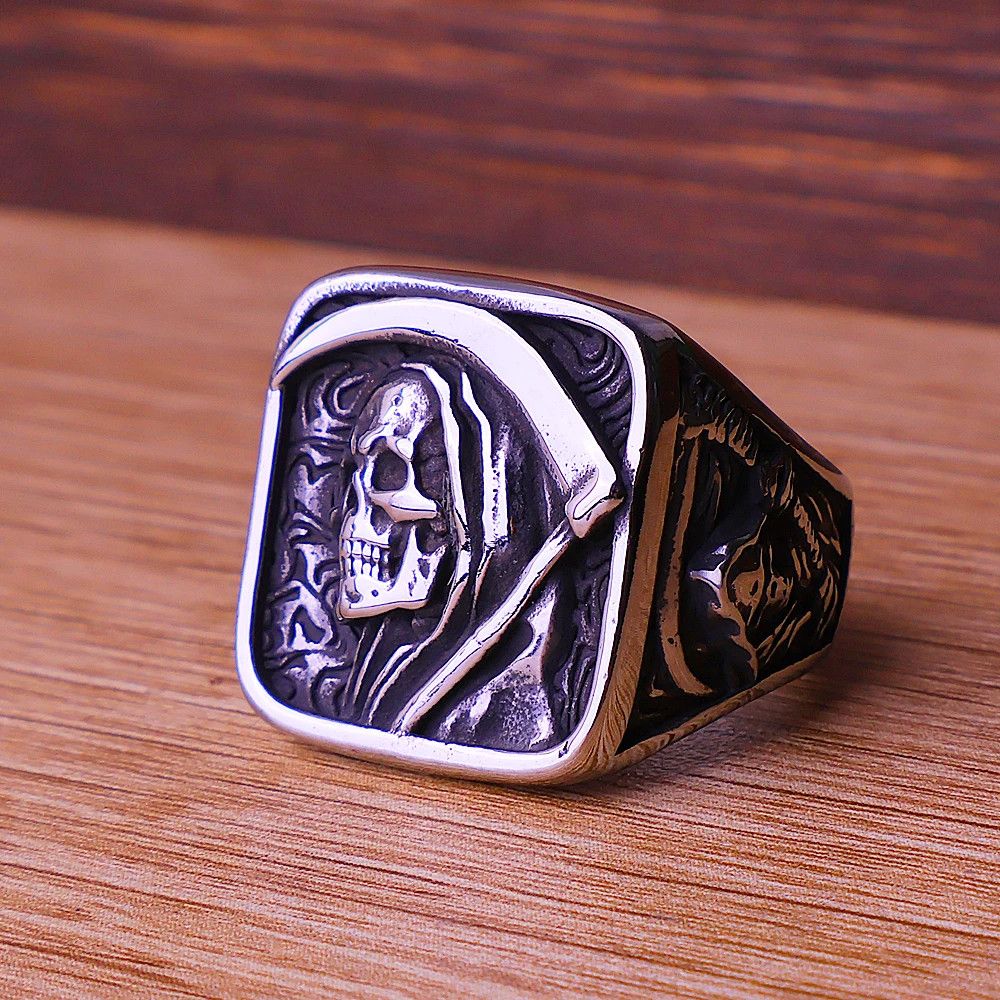 Vintage Gothic Death Sickle Skull Ring | Grailed