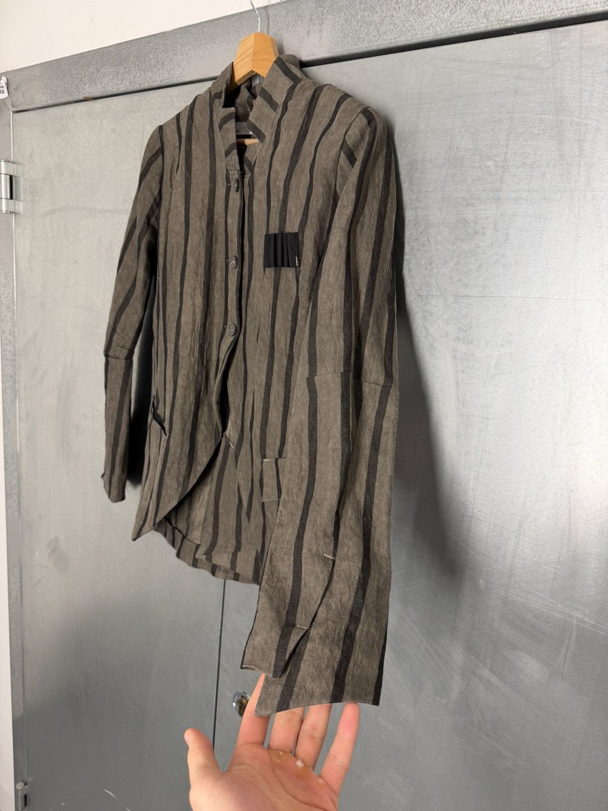 Nostra Santissima Nostra Santissima Hemp Striped Blazer Size US XS / EU 42 / 0 - 6 Thumbnail